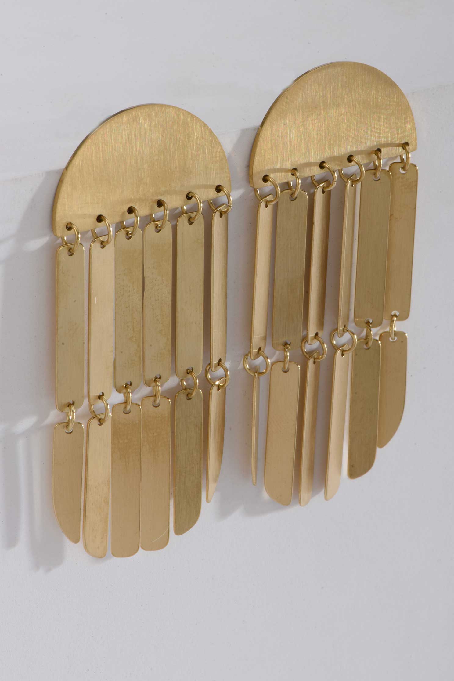Stainless Steel Earrings | Layered Fringe Gold Statement Drops EARRINGS Accessories - Cizaro Jeans