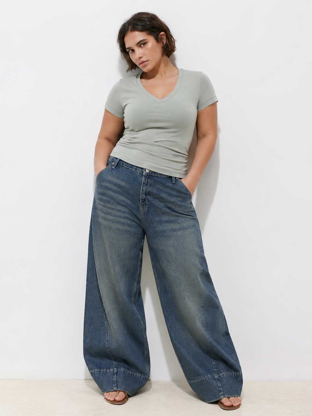 Extreme Wide-Leg – High-Waist Mid Vintage Blue Jeans