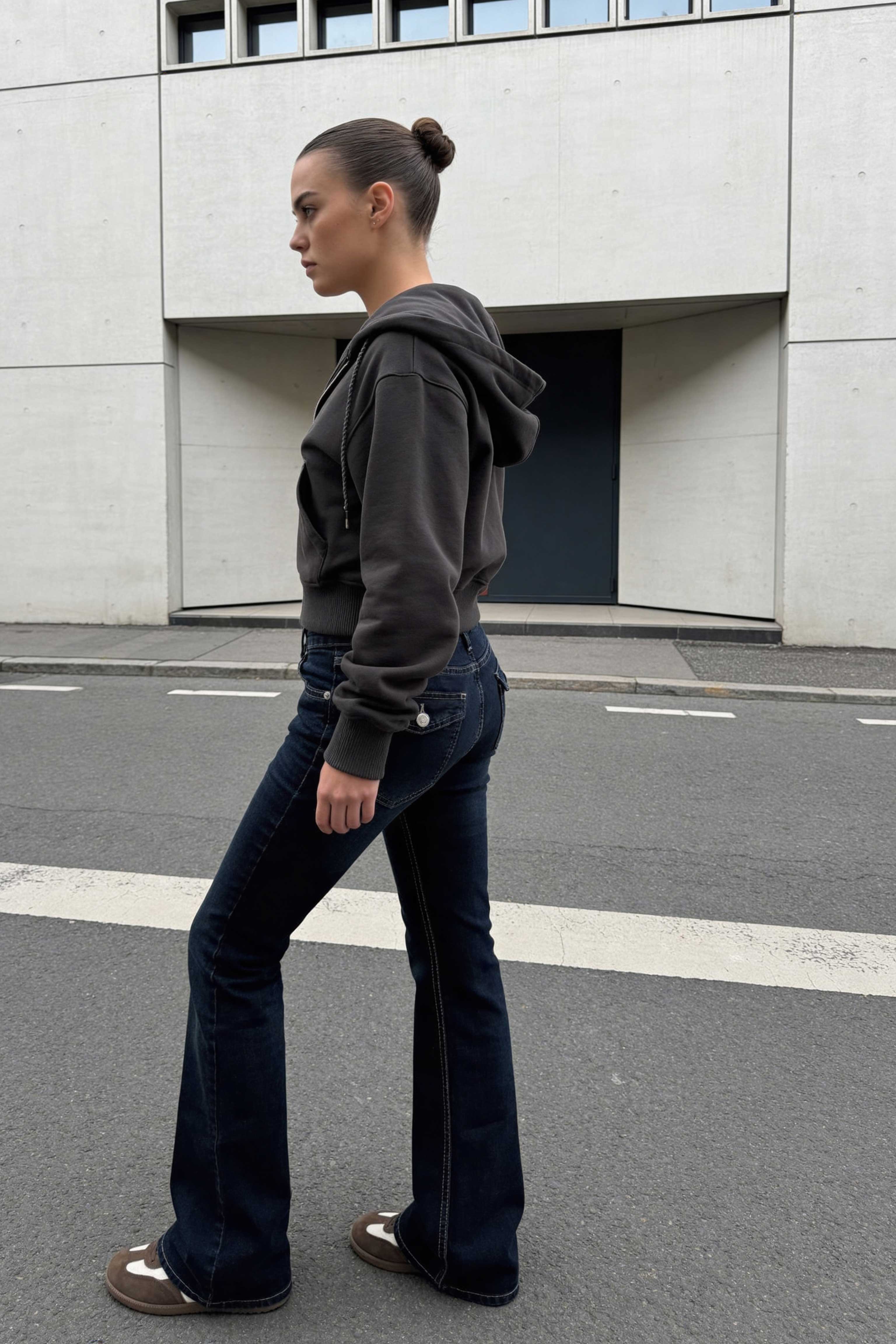 Flare – Low-Waist Deep Vintage Green Jeans