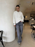 Wide Leg High-Waist – Grey Jeans wide leg CIZARO - Cizaro Jeans