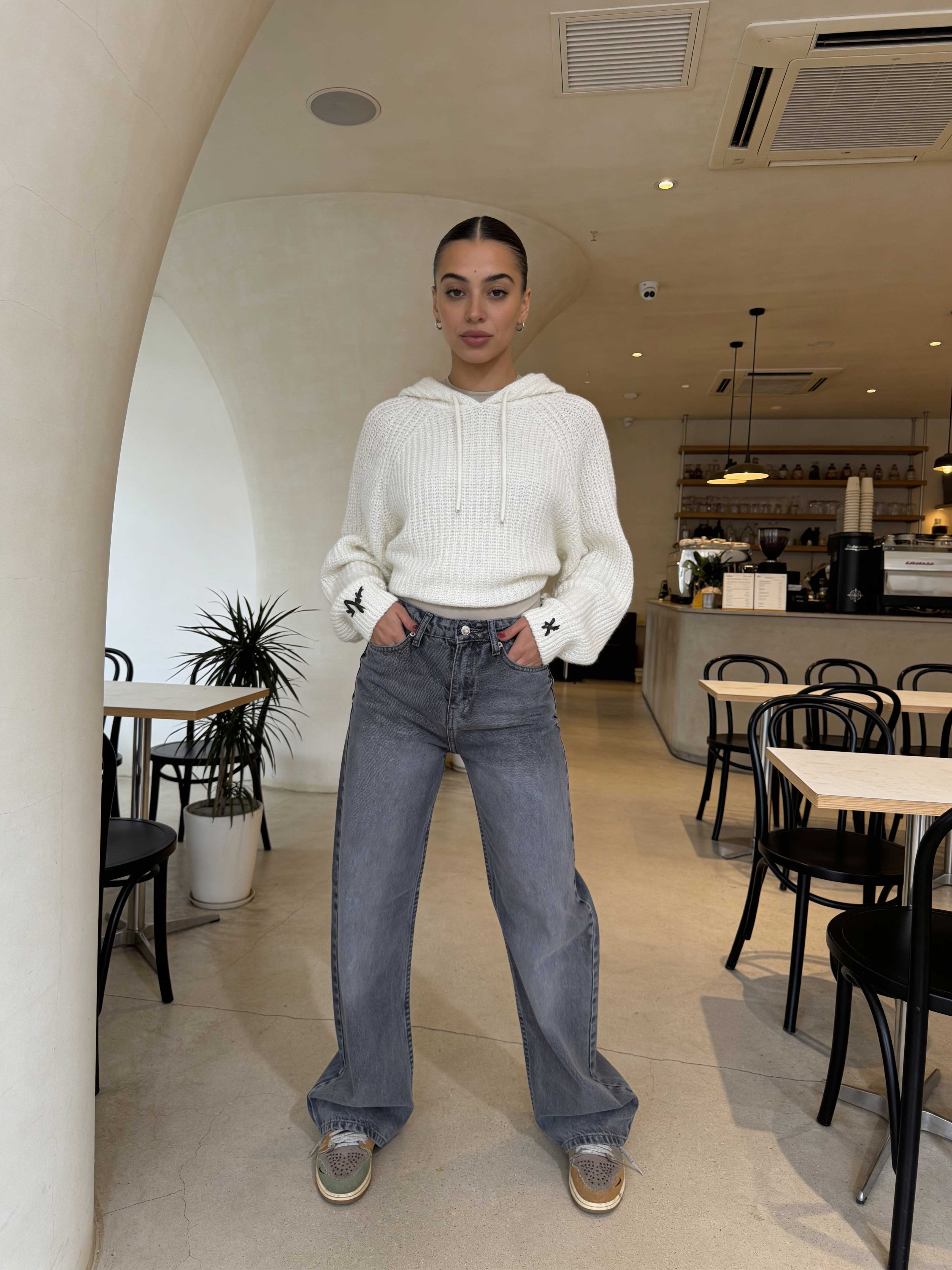 Wide Leg High-Waist – Grey Jeans wide leg CIZARO - Cizaro Jeans
