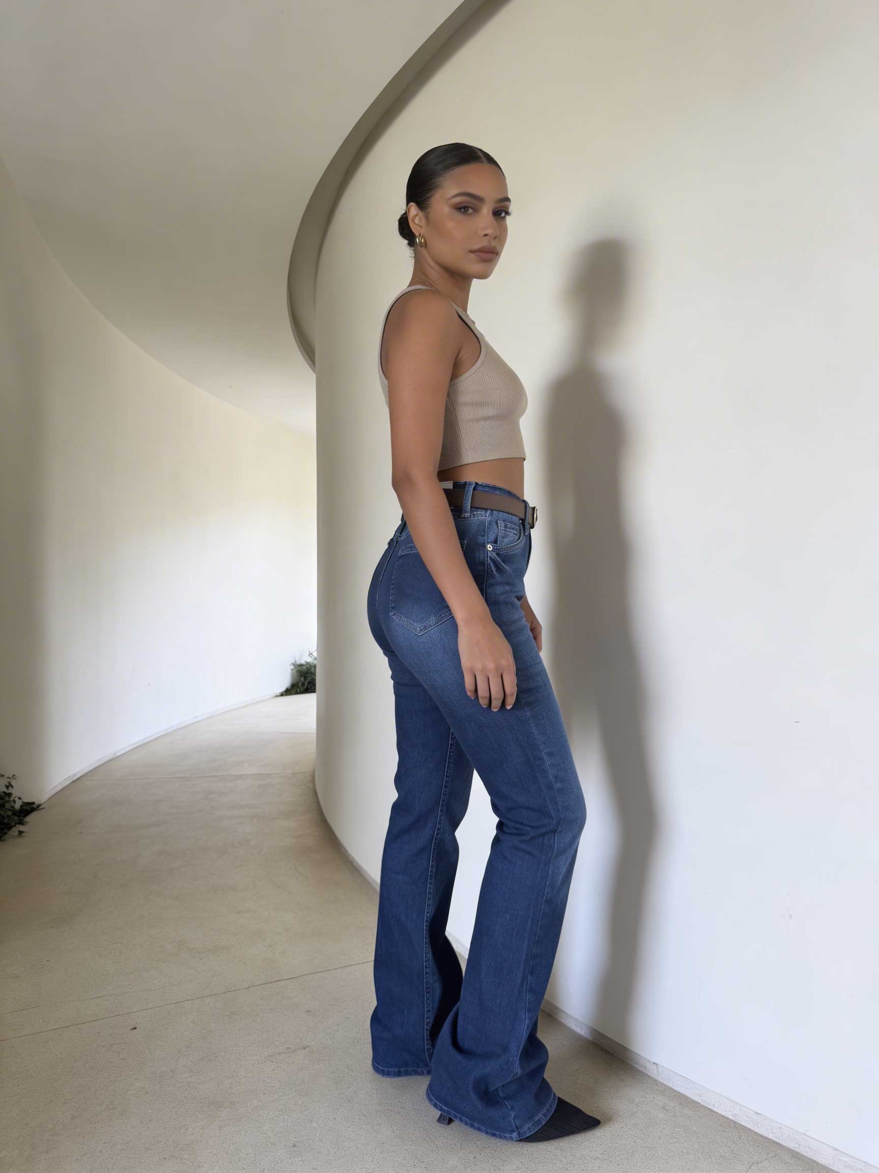 Flare High Waist – Ocean Blue Jeans flare CIZARO - Cizaro Jeans