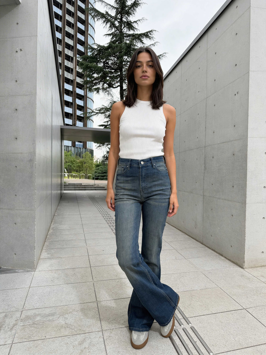 Flare – High-Waist Perfect Vintage Blue Jeans Flare CIZARO - Cizaro Jeans