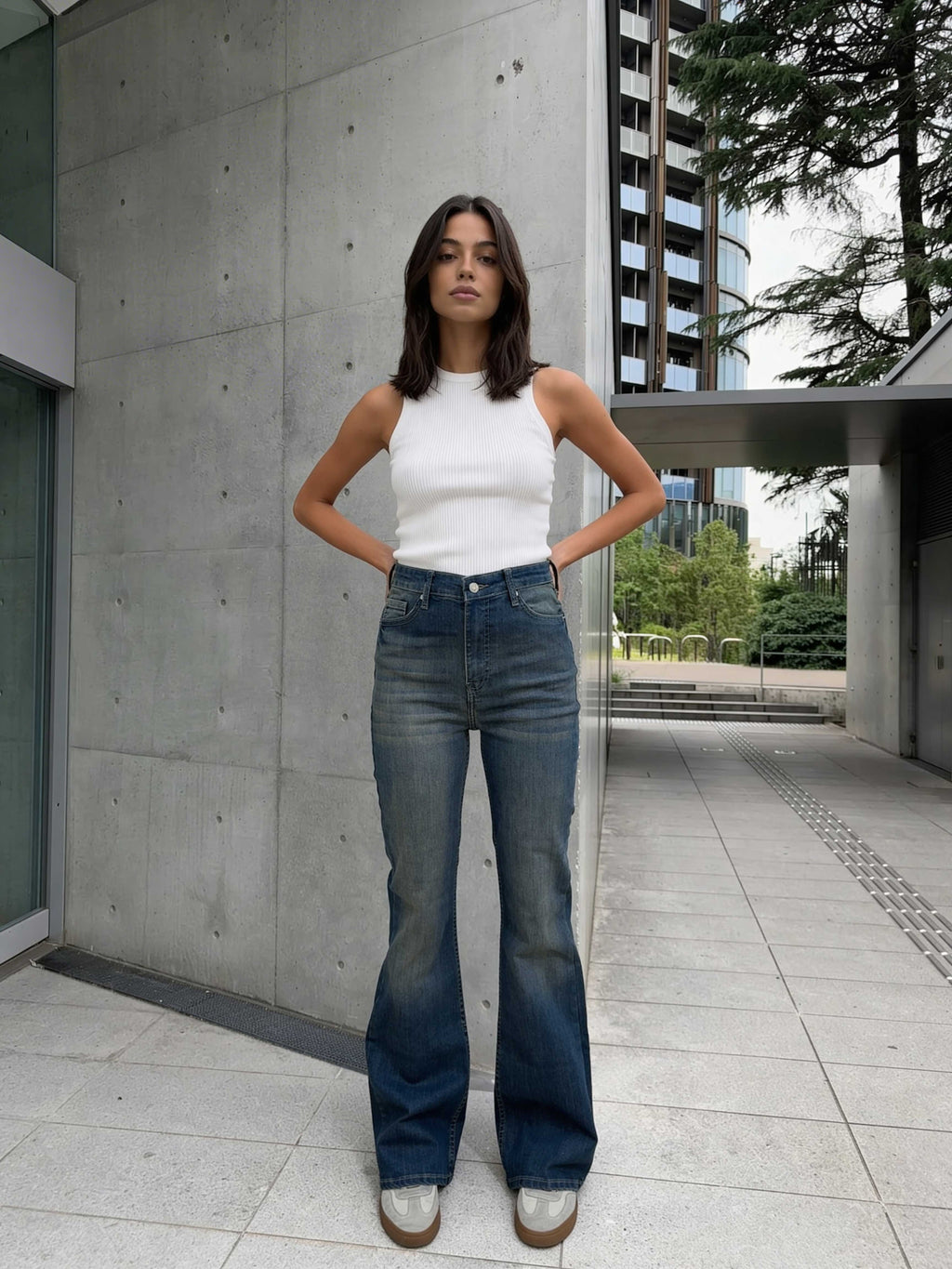 Flare – High-Waist Perfect Vintage Blue Jeans Flare CIZARO - Cizaro Jeans