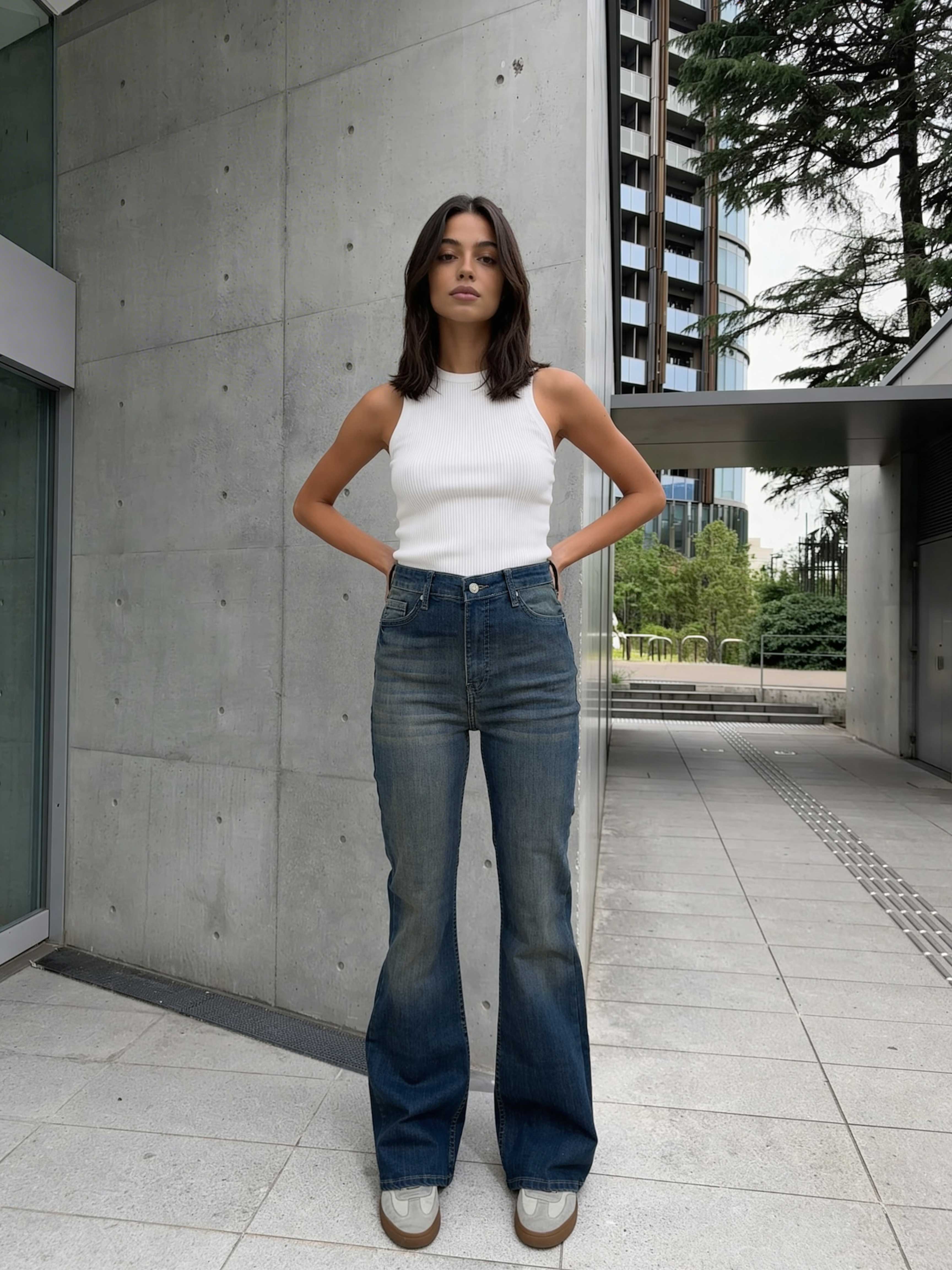 Flare – High-Waist Perfect Vintage Blue Jeans Flare CIZARO - Cizaro Jeans