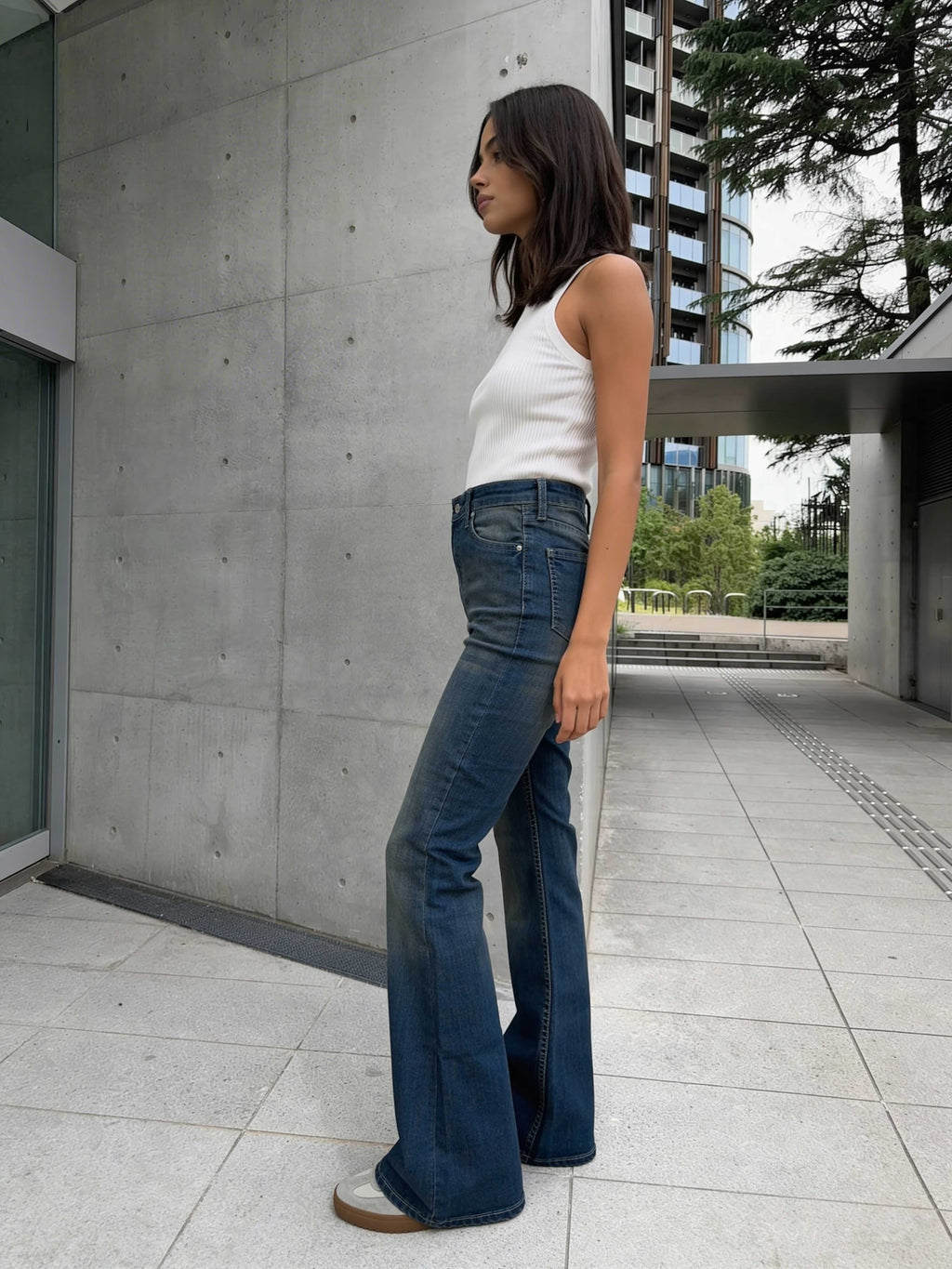 Flare – High-Waist Perfect Vintage Blue Jeans Flare CIZARO - Cizaro Jeans