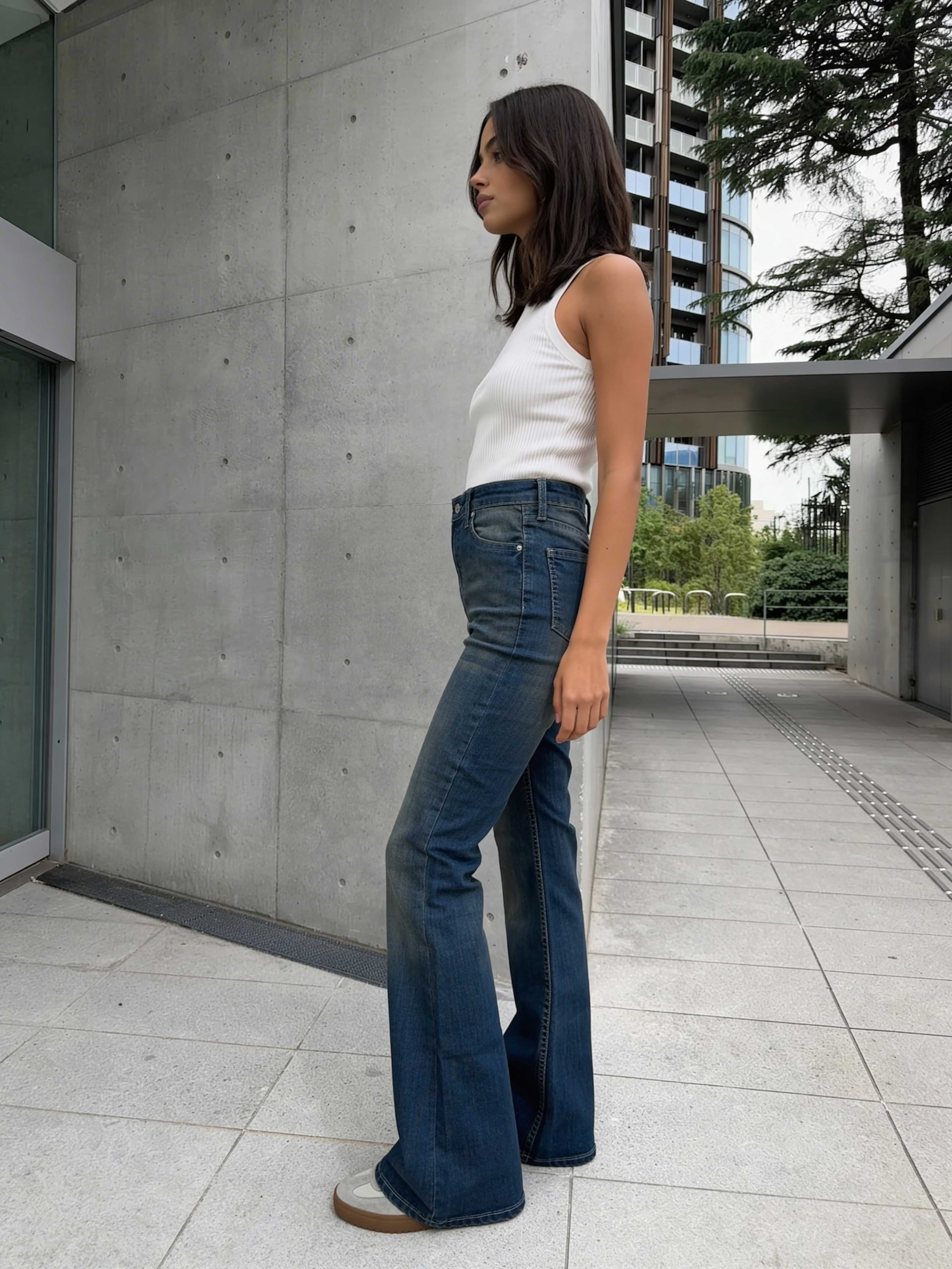 Flare – High-Waist Perfect Vintage Blue Jeans Flare CIZARO - Cizaro Jeans
