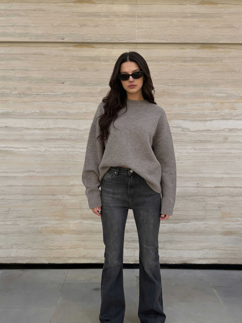 Flare - High-Waist Ash Black Jeans Flare CIZARO - Cizaro Jeans