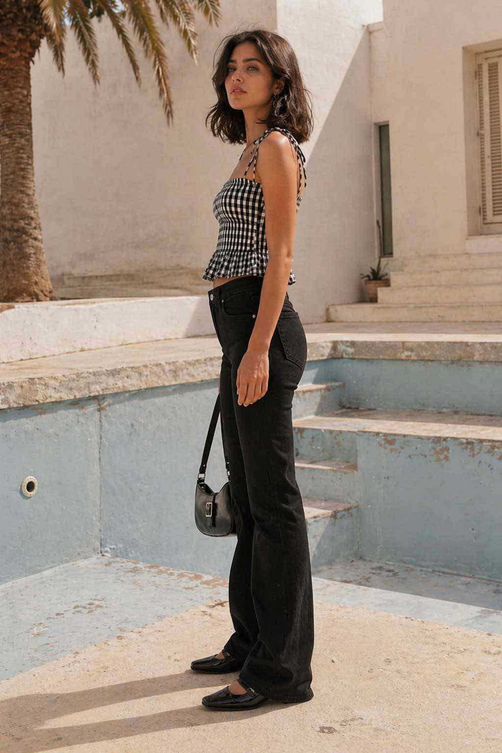 Flare – High-Waist Split Leg Black Jeans Flare CIZARO - Cizaro Jeans