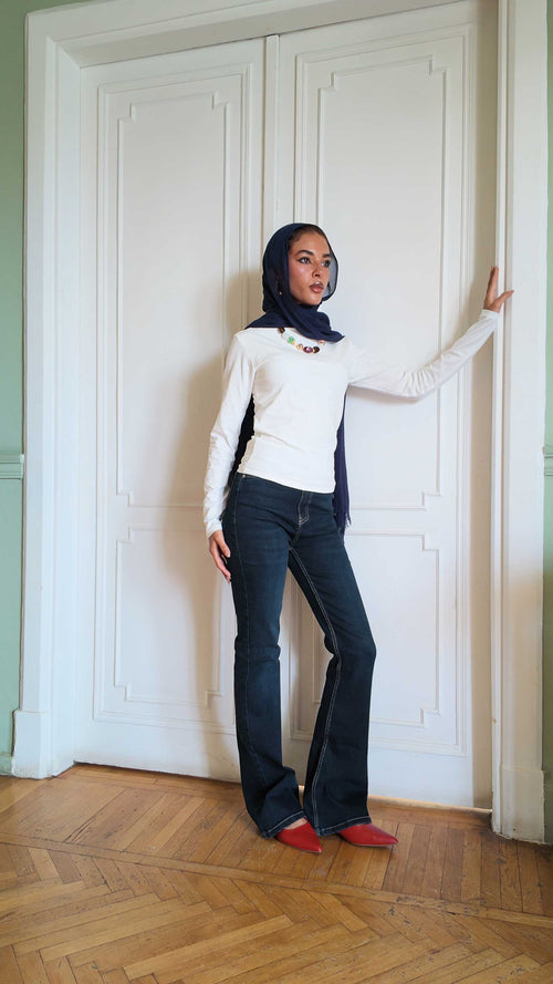 Slim Flare High-Waist Midnight Vintage green Jeans