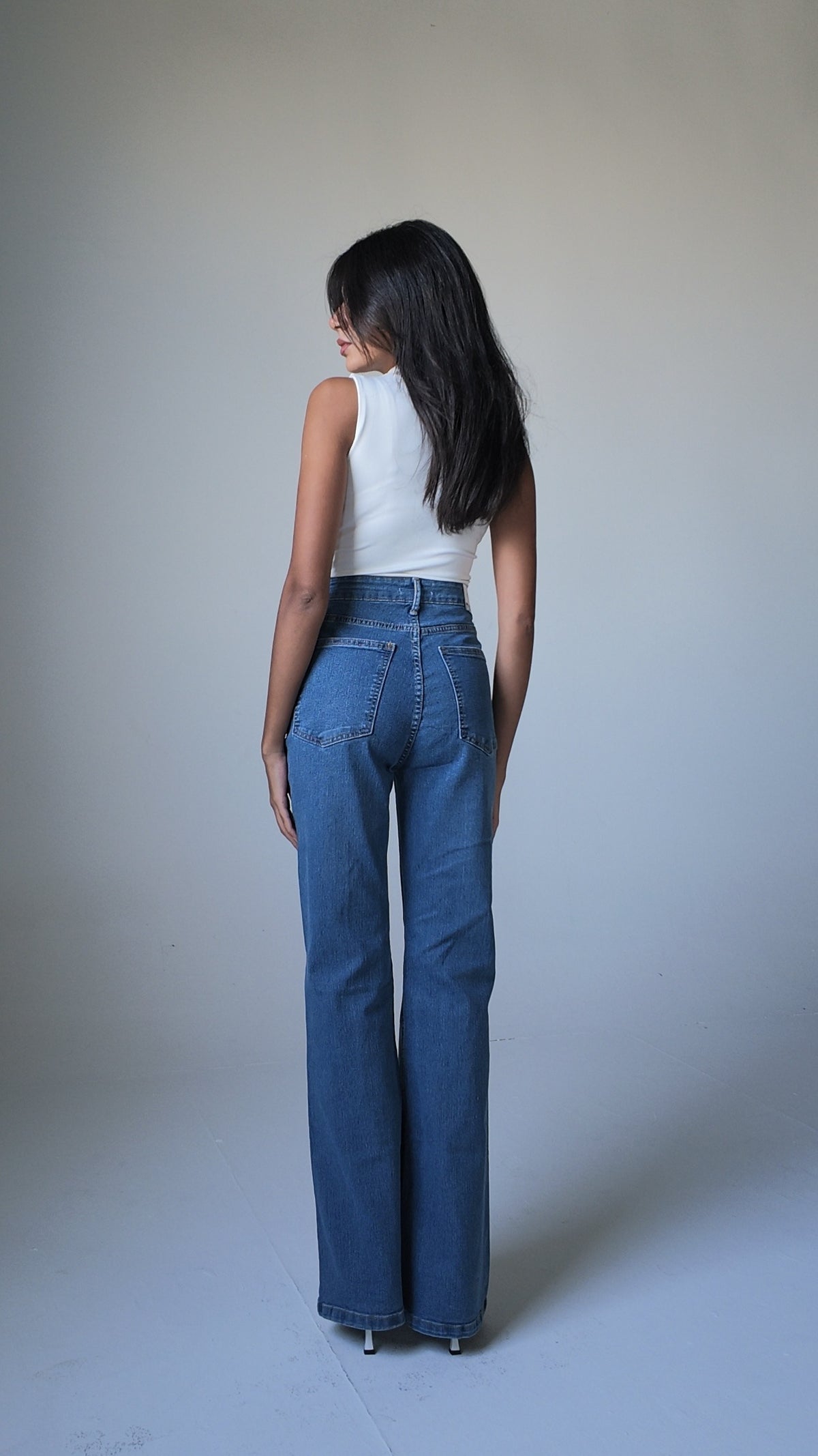 Flare High Waist – Marine Blue Jeans Flare CIZARO - Cizaro Jeans