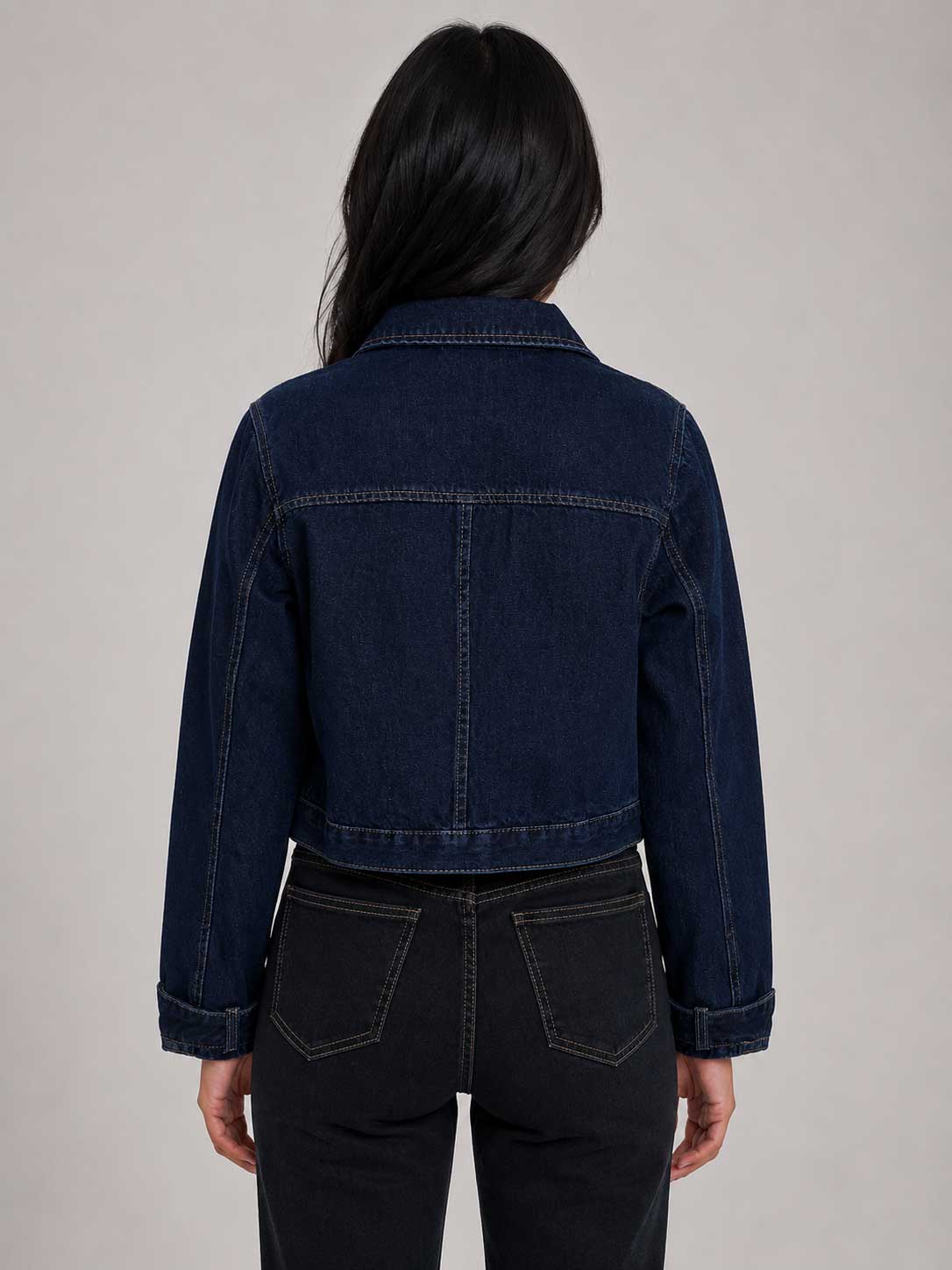Denim Edge Cropped Jacket | Raw Denim Jacket CIZARO - Cizaro Jeans