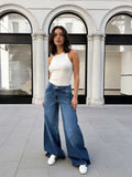 Loose Baggy - Low-Waist Rich Mid Blue Jeans Baggy CIZARO - Cizaro Jeans