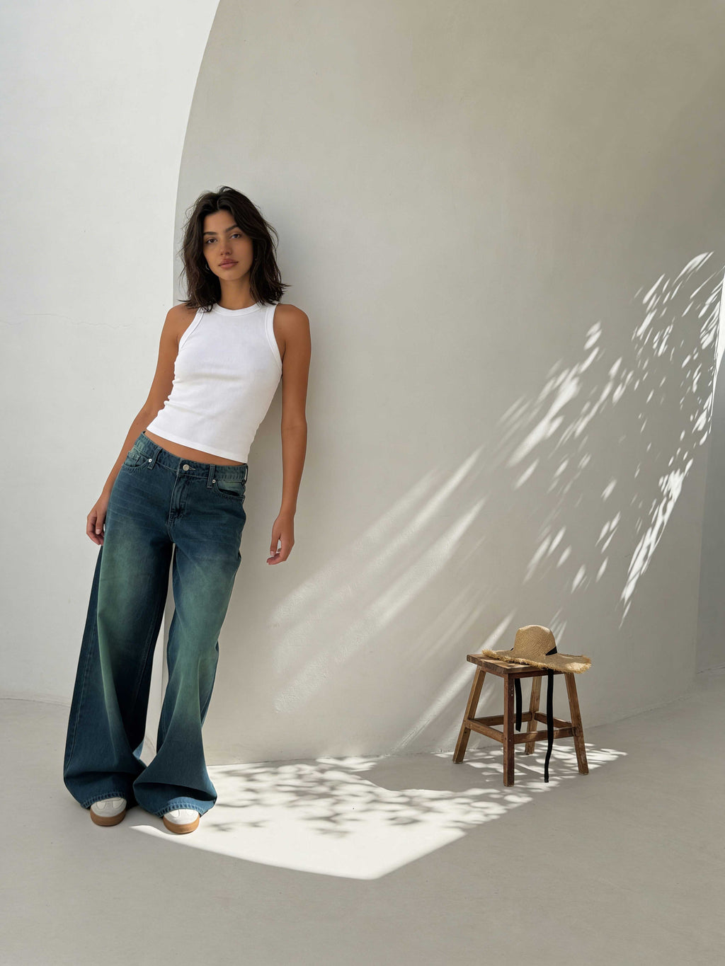 Super Baggy – Mid-Rise Vintage Blue Green Jeans Super Baggy CIZARO - Cizaro Jeans
