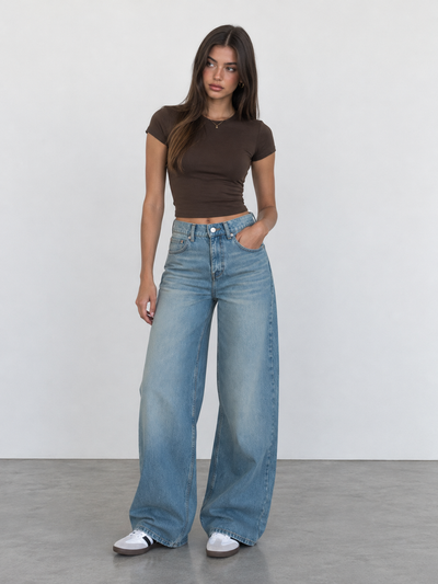 Super Baggy High-Waist Vintage Sky Blue Jeans