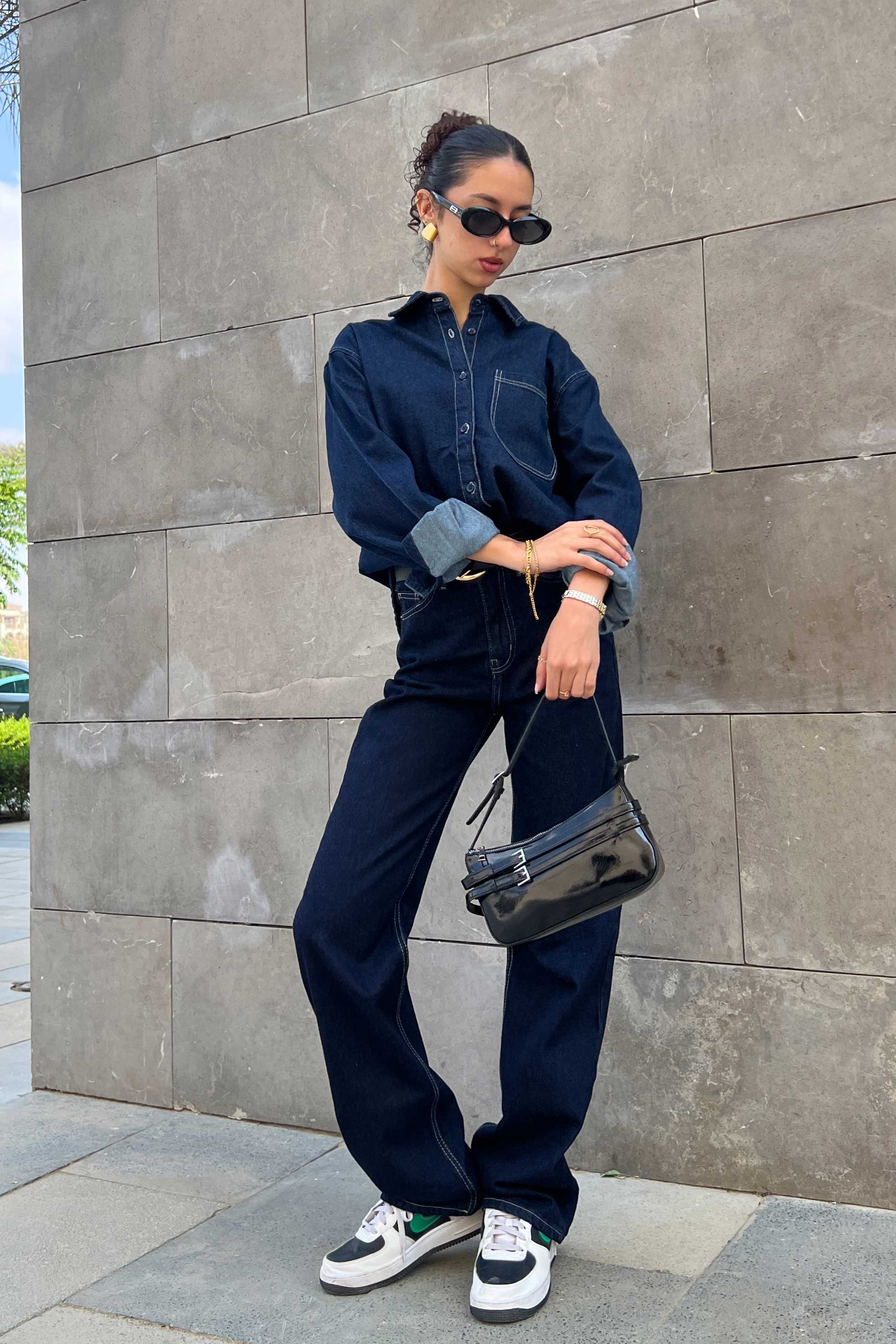 Oversized - Raw Denim Unwashed Ink Shirt Denim Shirt CIZNEW - Cizaro Jeans