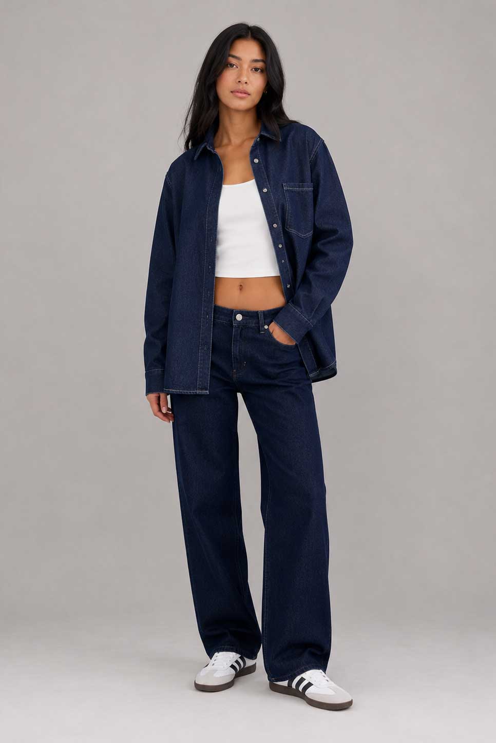 Oversized Denim Shirt – Raw Denim