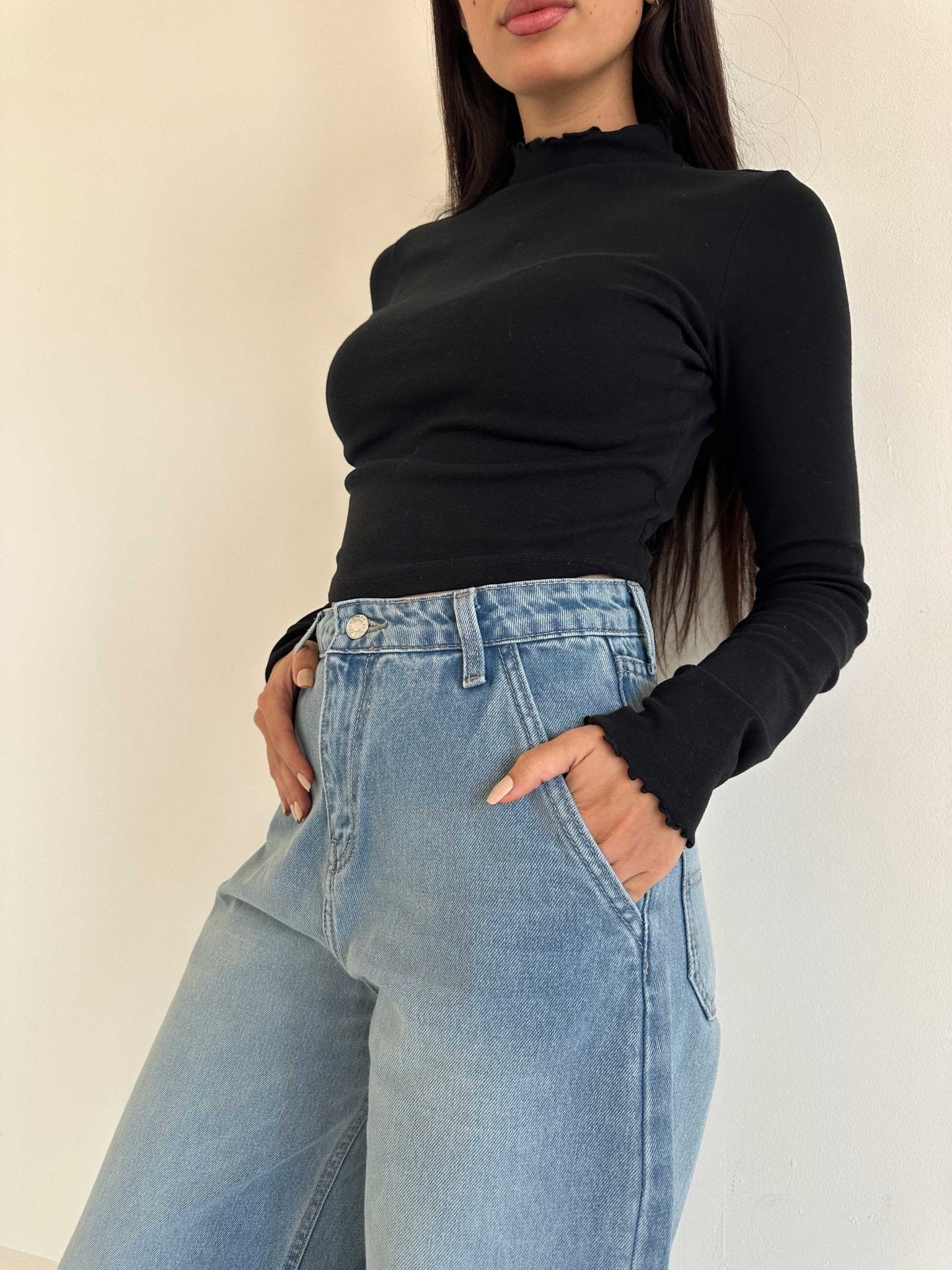 Skater – Mid Rise Light Vintage Blue Jeans Skater CIZARO - Cizaro Jeans