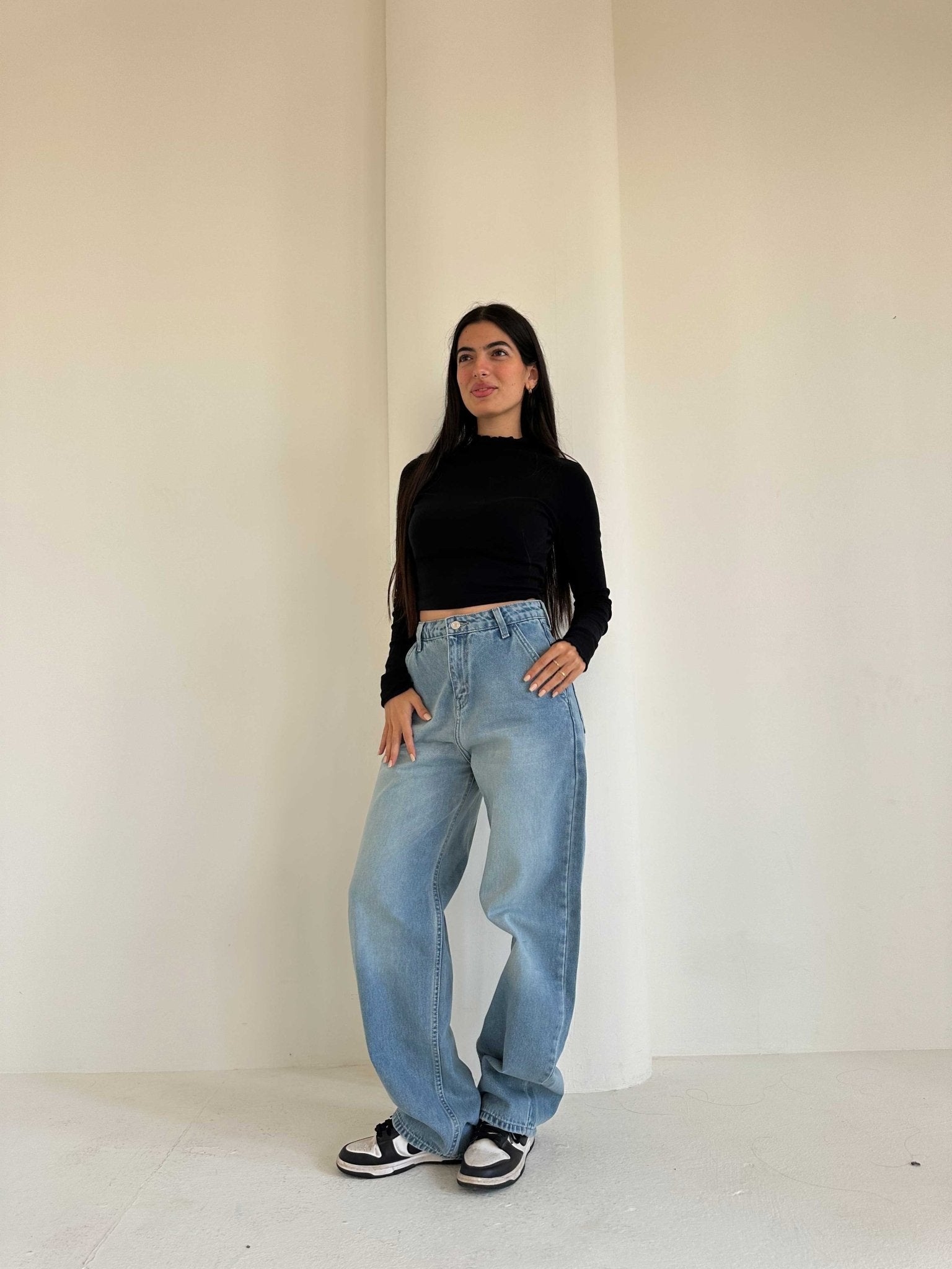 Skater – Mid Rise Light Vintage Blue Jeans Skater CIZARO - Cizaro Jeans