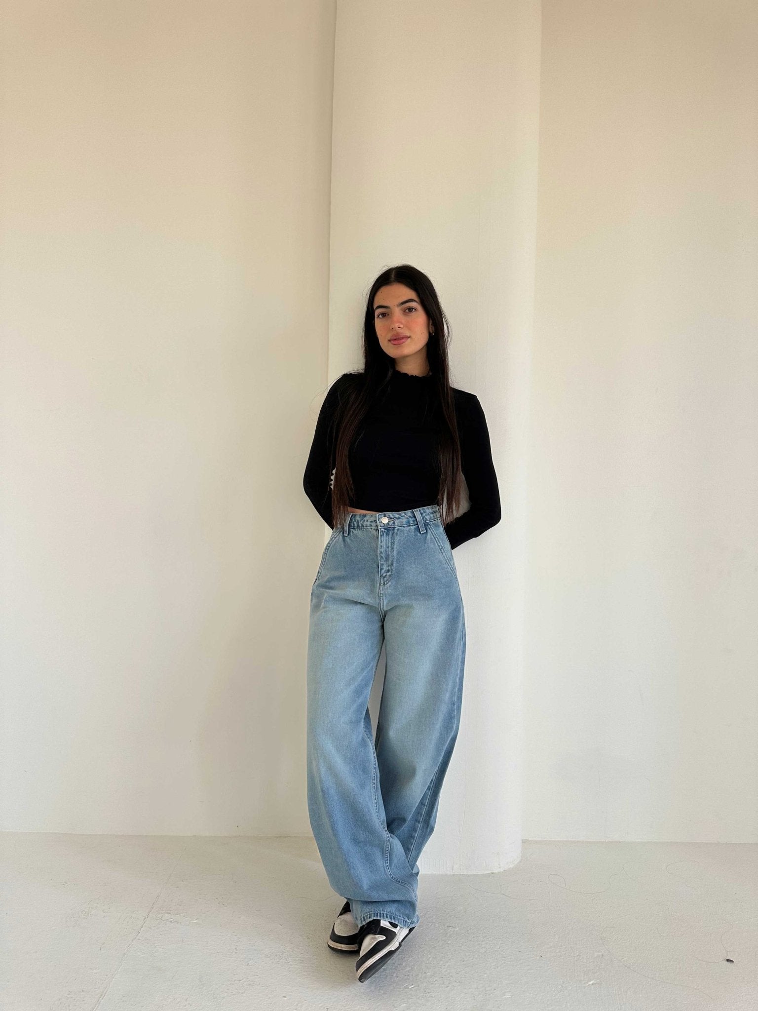 Skater – Mid Rise Light Vintage Blue Jeans Skater CIZARO - Cizaro Jeans