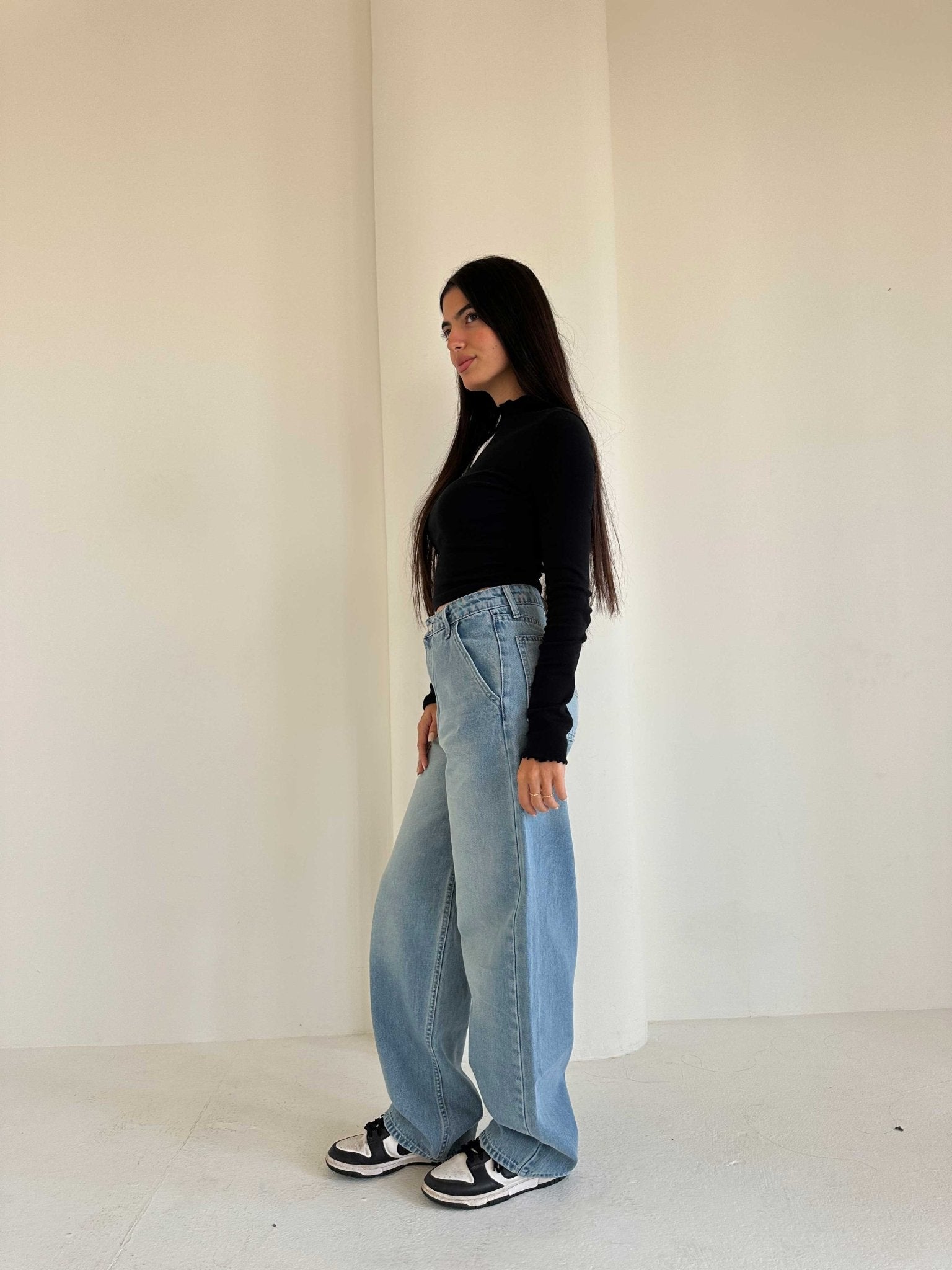 Skater – Mid Rise Light Vintage Blue Jeans Skater CIZARO - Cizaro Jeans