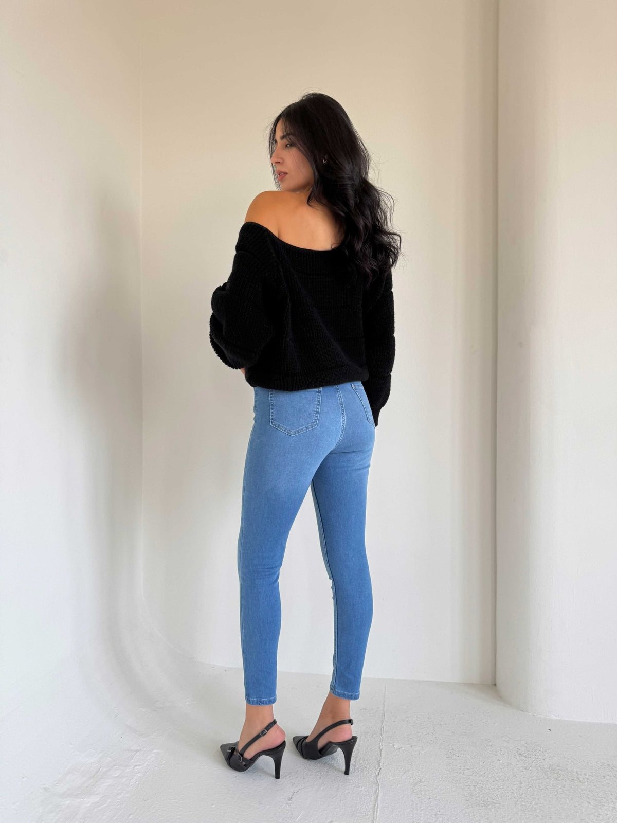 Skinny – High Waist Mid Blue Jeans Skinny CIZARO - Cizaro Jeans