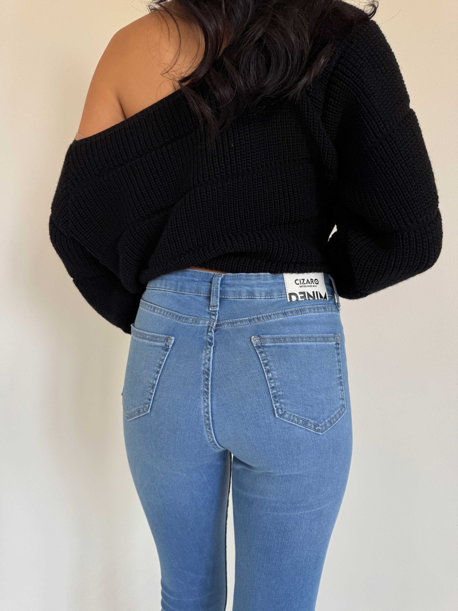 Skinny – High Waist Mid Blue Jeans skinny CIZARO - Cizaro Jeans