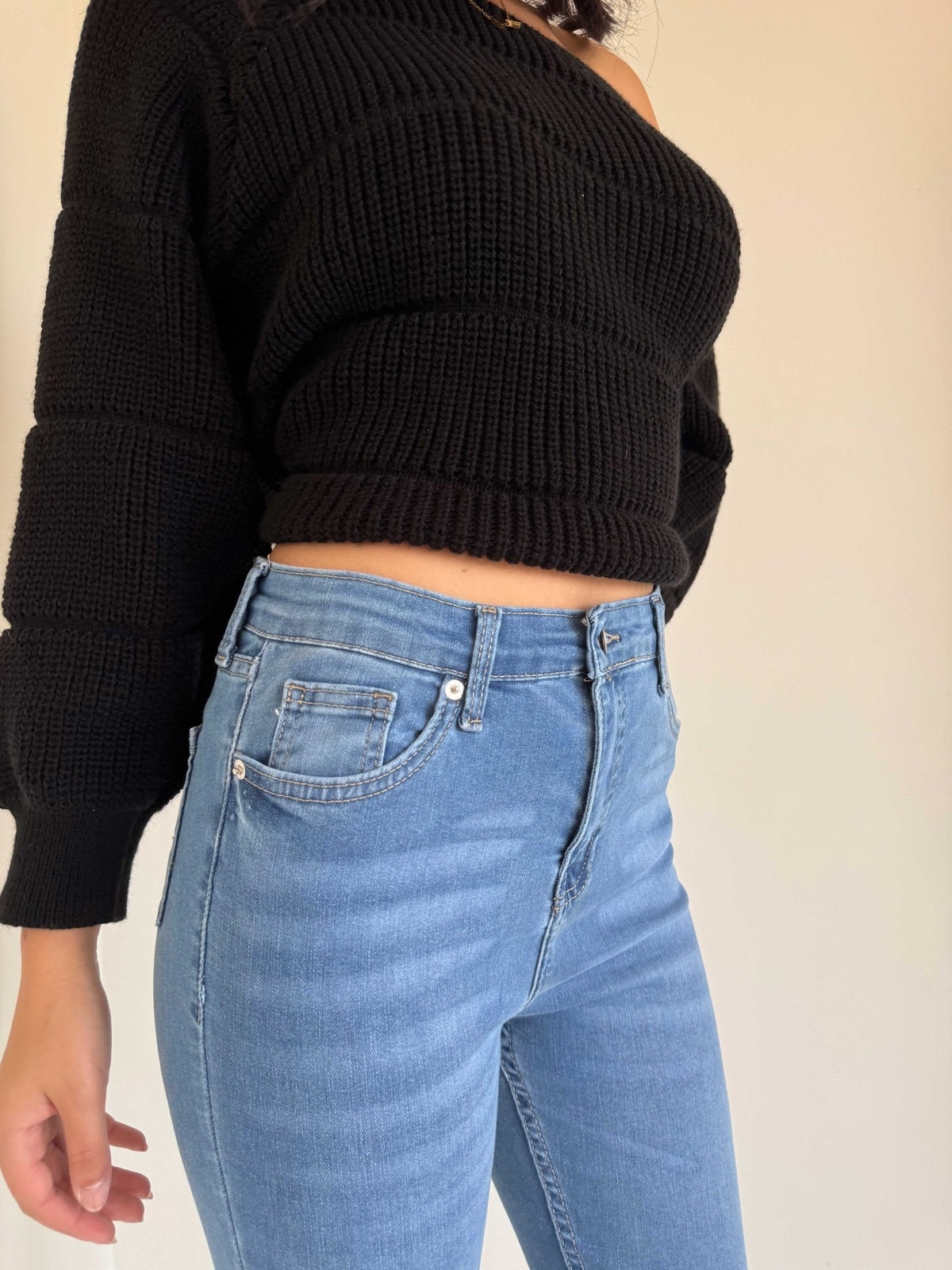 Skinny – High Waist Mid Blue Jeans Skinny CIZARO - Cizaro Jeans