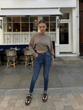 Skinny – High-Waist Ocean Blue jeans Skinny CIZARO - Cizaro Jeans