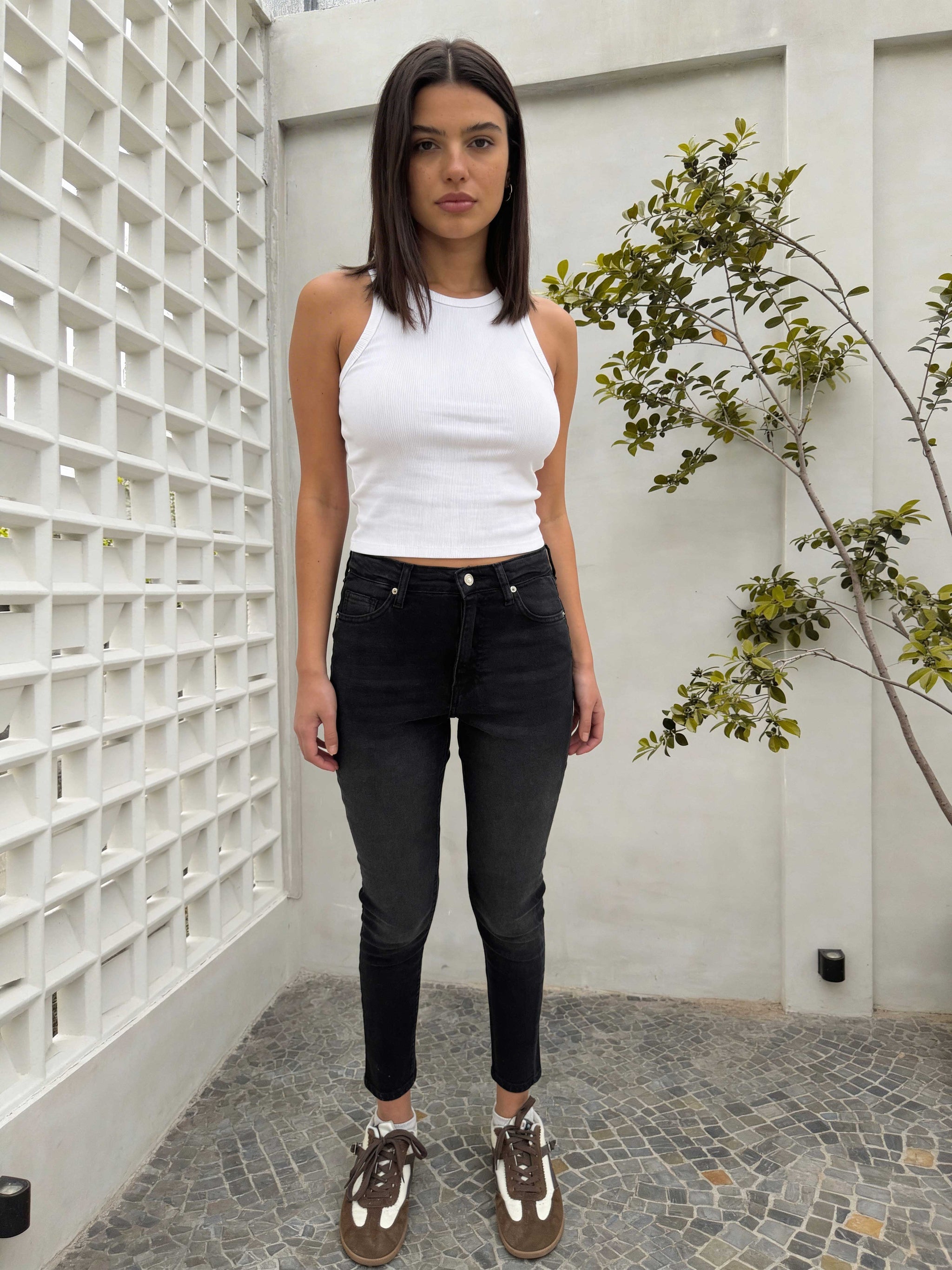 Skinny – High-Waist Washed Black Jeans Skinny CIZARO - Cizaro Jeans