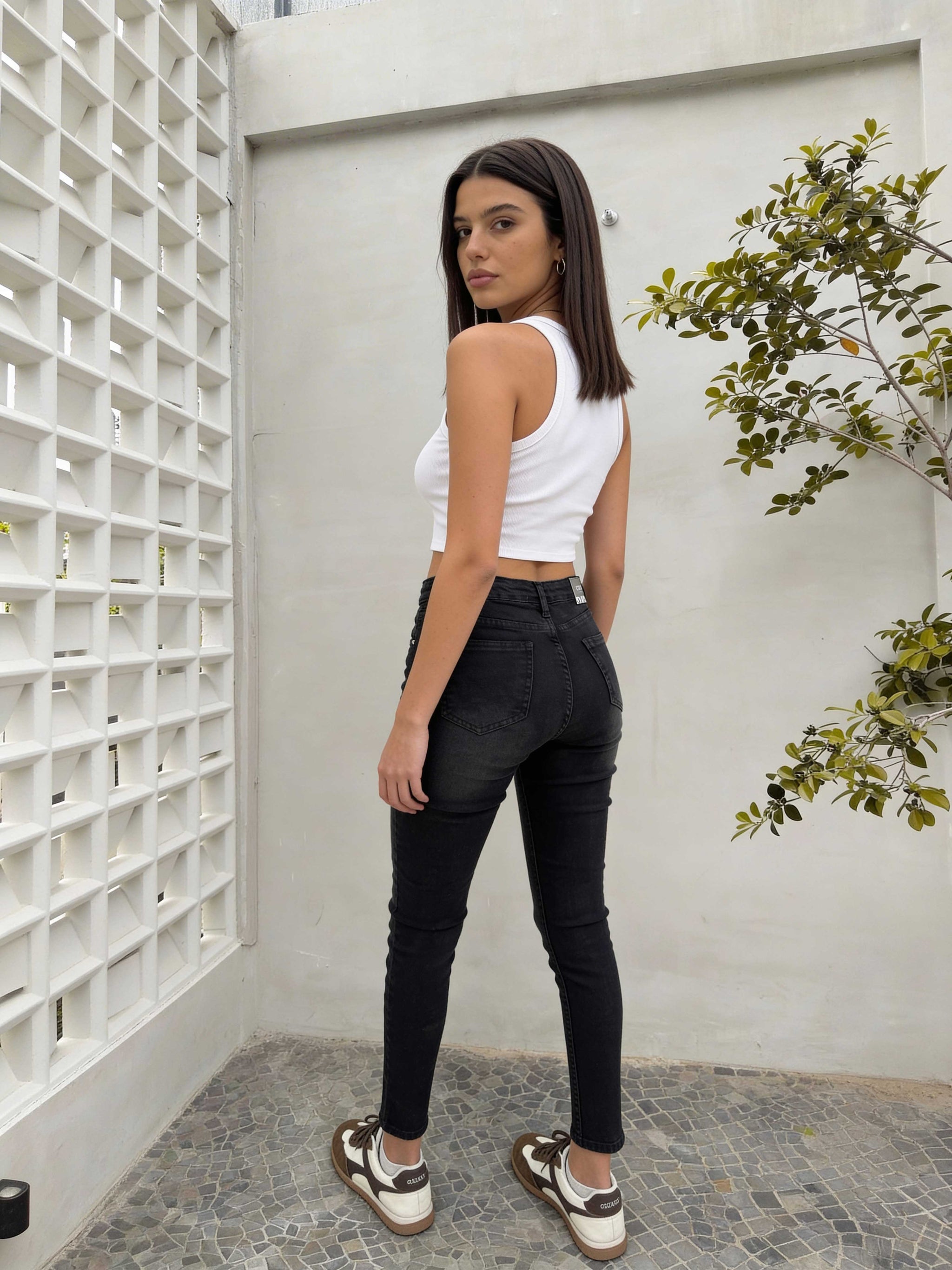 Skinny – High-Waist Washed Black Jeans Skinny CIZARO - Cizaro Jeans