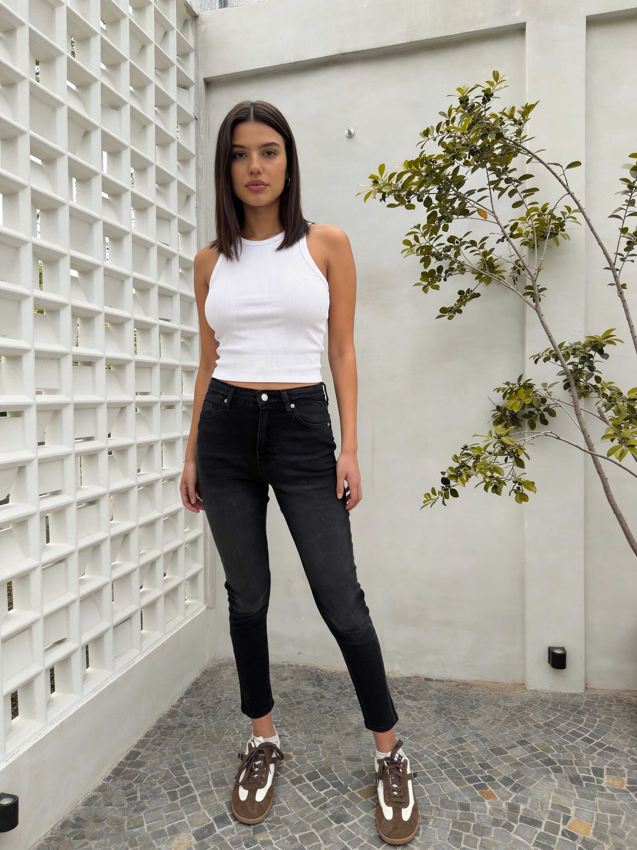 Skinny – High-Waist Washed Black Jeans Skinny CIZARO - Cizaro Jeans