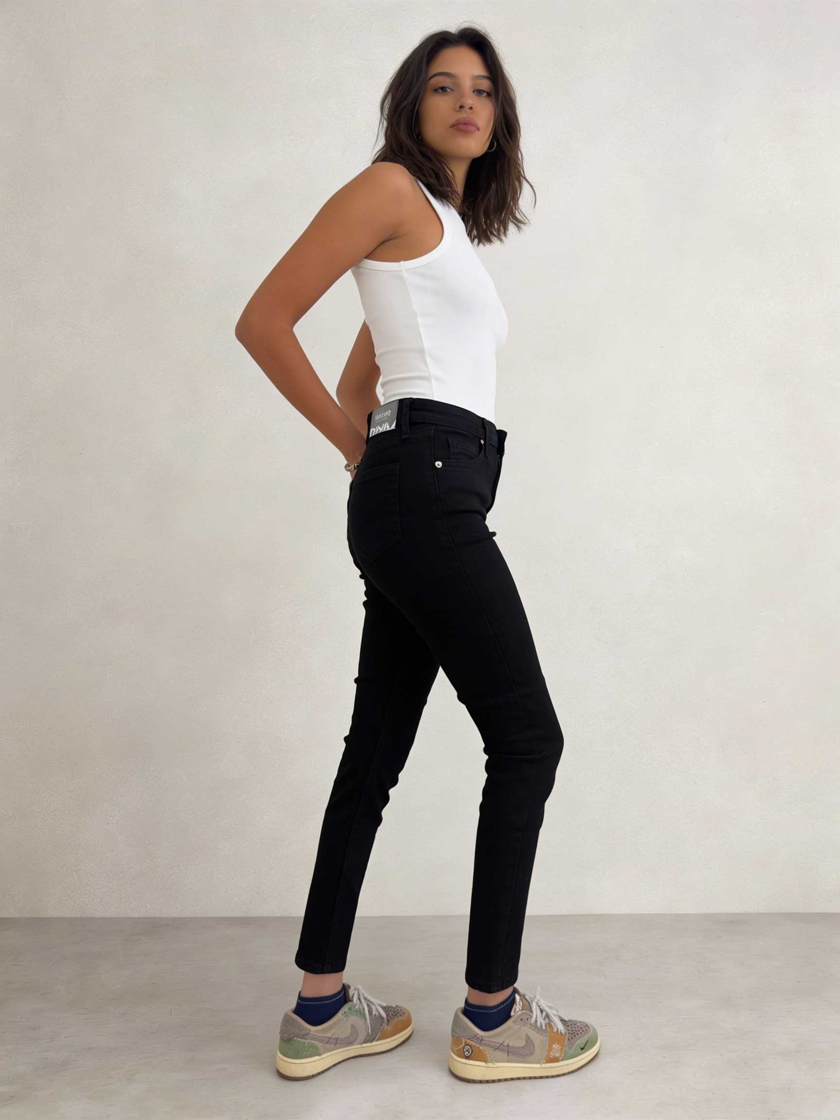 Skinny – High-Waist Black Jeans Skinny CIZARO - Cizaro Jeans