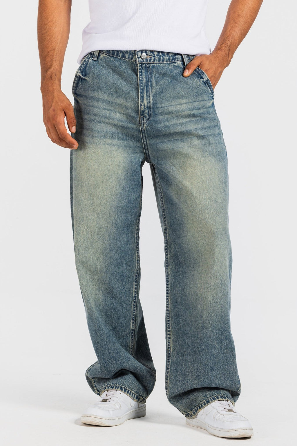 Skater – Faded Vintage Blue Jeans Skater-Man CIZARO - Cizaro Jeans