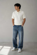 Skater – Mid-Waist Vintage Blue Jeans