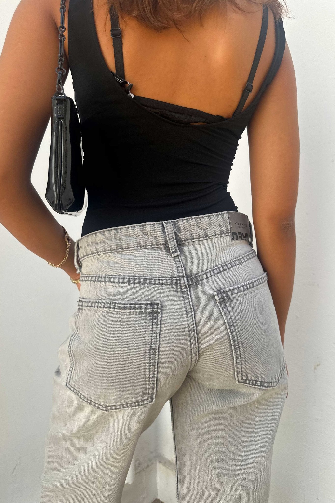 Straight – Low Waist Light Grey Jeans Straight CIZARO - Cizaro Jeans