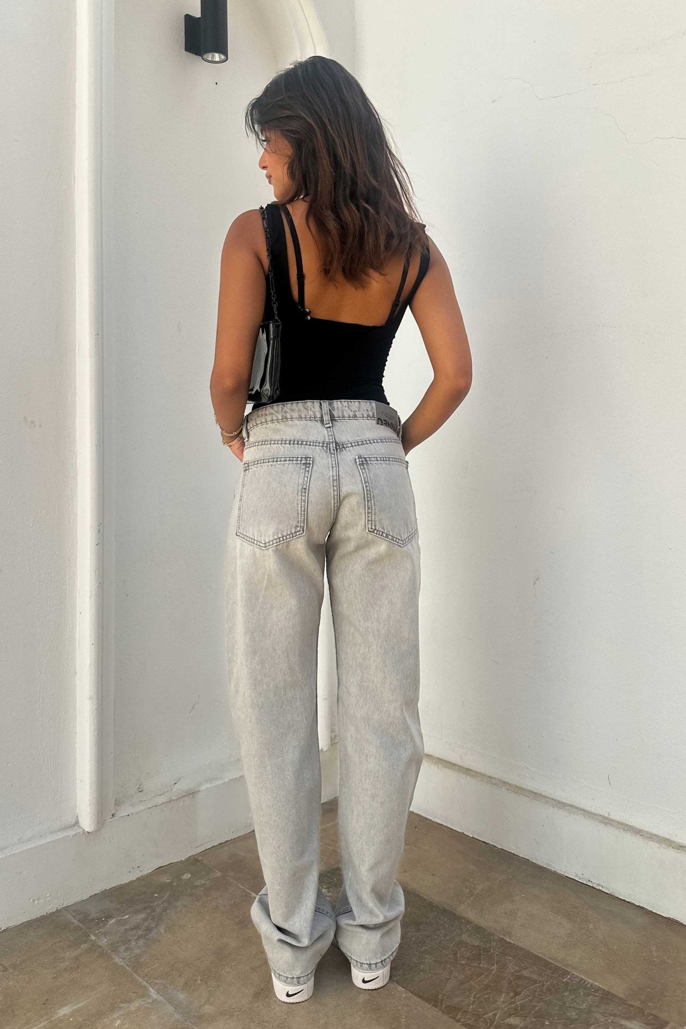 Straight – Low Waist Light Grey Jeans Straight CIZARO - Cizaro Jeans