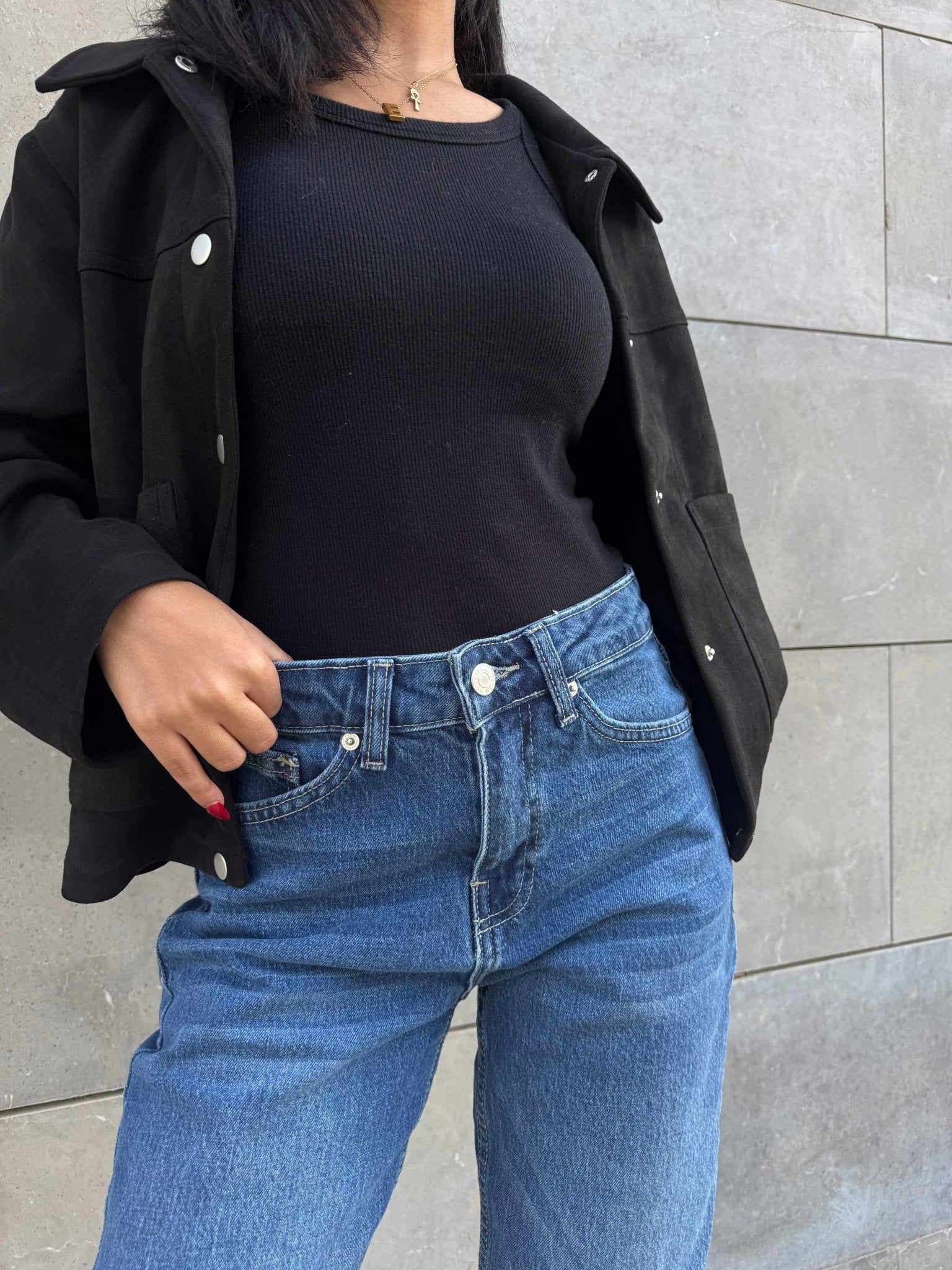 Ultra Comfort | Straight – Mid-Rise Ocean Blue Jeans straight CIZARO - Cizaro Jeans