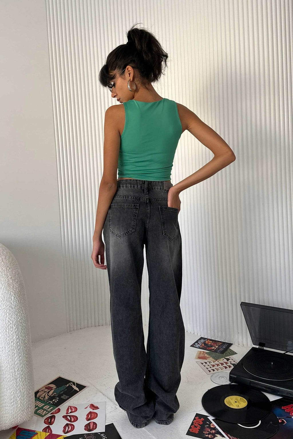 Straight-Leg - Low-Waist Grey Jeans Straight CIZARO - Cizaro Jeans