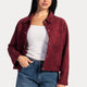 Suede Jacket – Burgundy