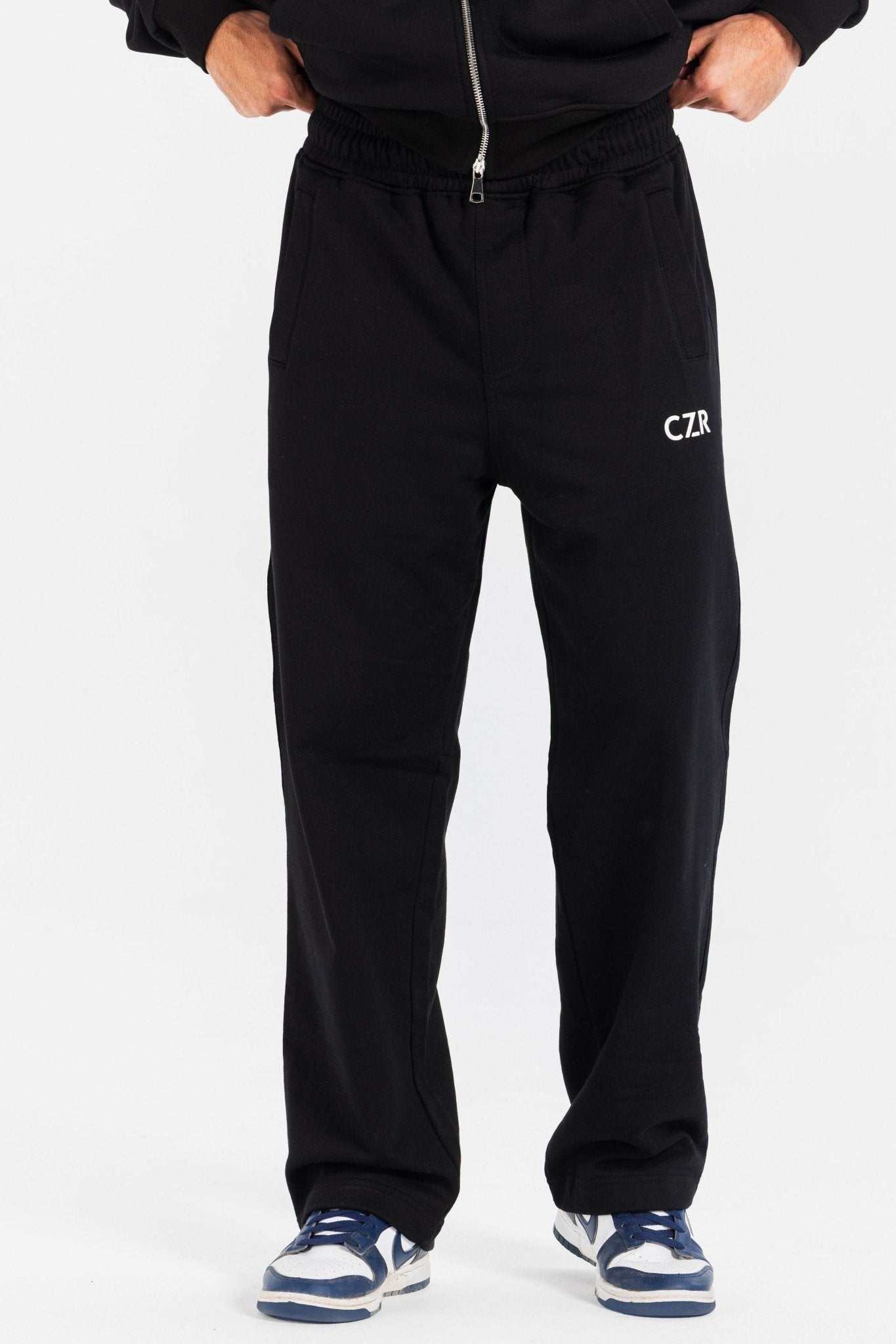 Wide-Leg Sweatpants – Black Pants Sweatpants CIZARO - Cizaro Jeans