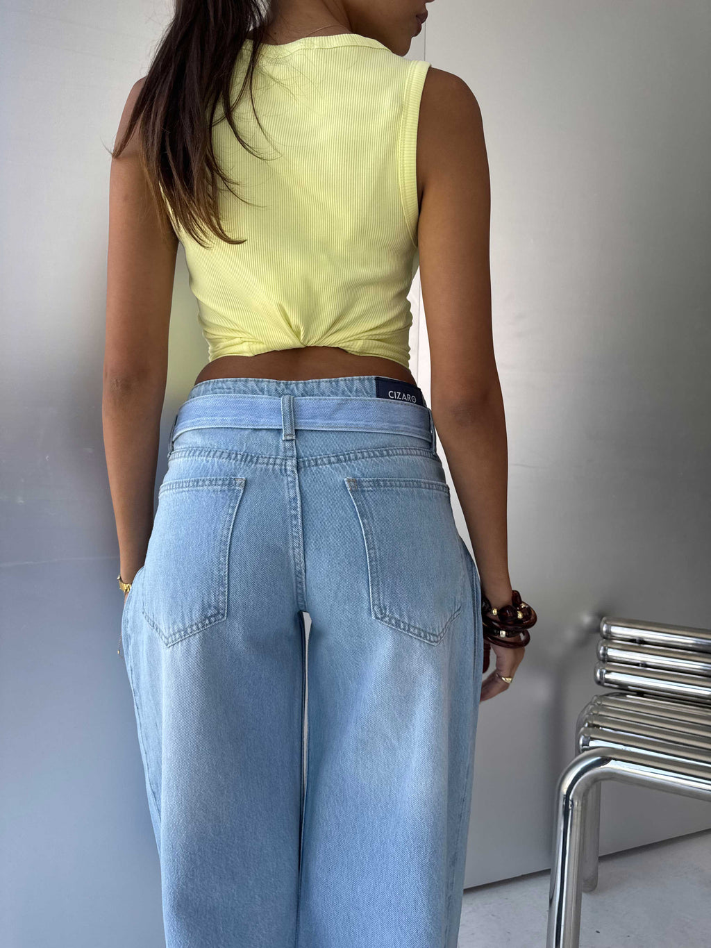 Super Baggy High-Waist Light Vintage Blue Jeans