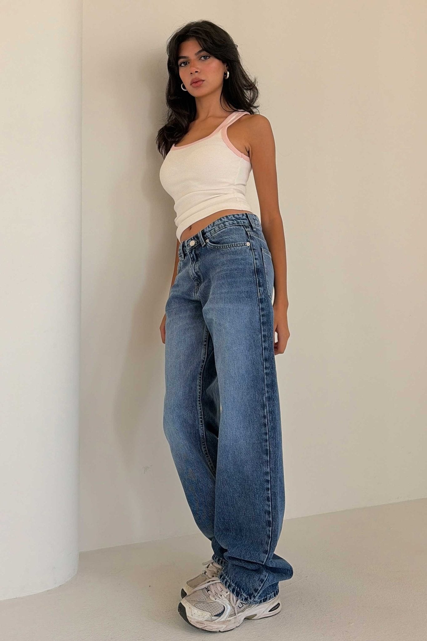 Straight – Low Waist Ocean Blue Jeans Straight CIZARO - Cizaro Jeans