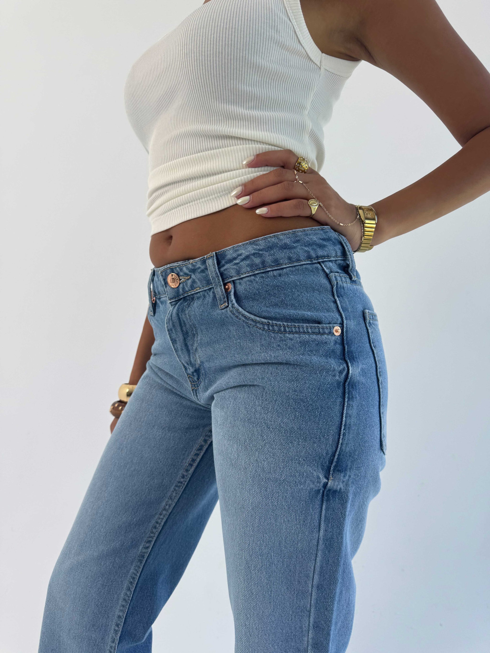 Straight Low waist Marine Blue jeans Straight CIZARO - Cizaro Jeans