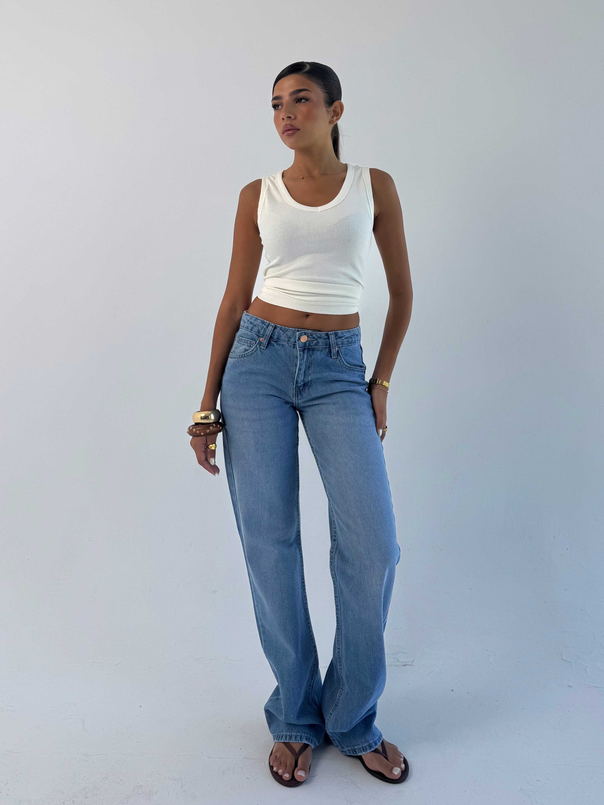 Straight Low waist Marine Blue jeans Straight CIZARO - Cizaro Jeans