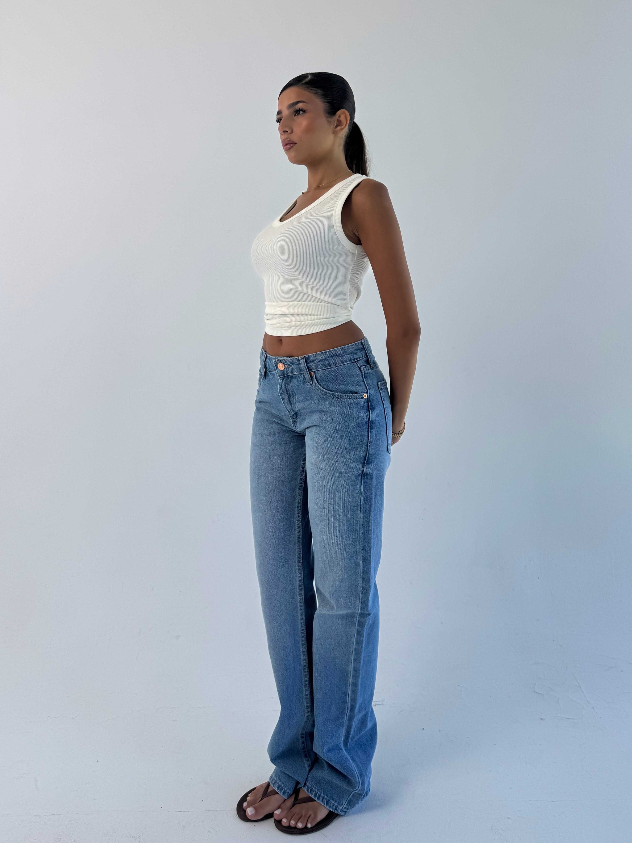 Straight Low waist Marine Blue jeans Straight CIZARO - Cizaro Jeans