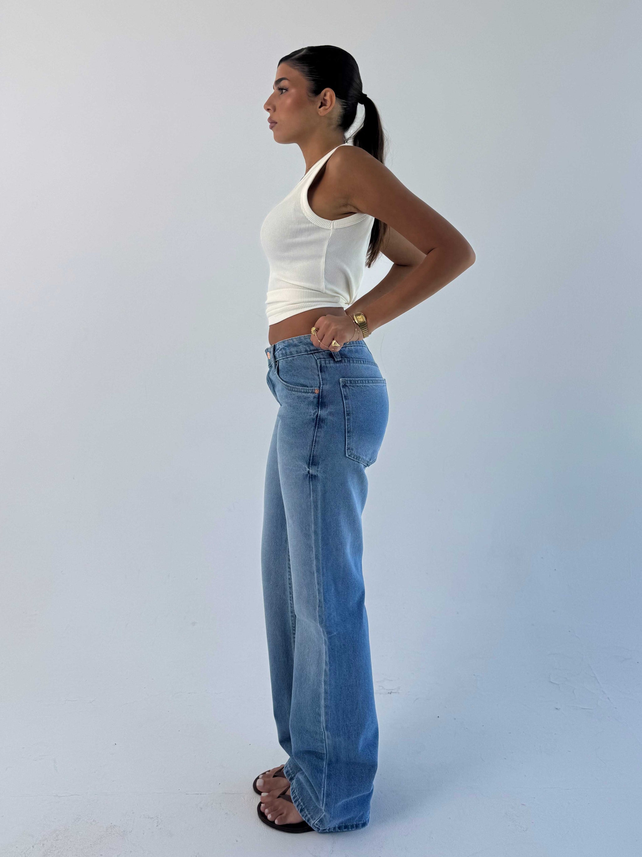 Straight Low waist Marine Blue jeans Straight CIZARO - Cizaro Jeans