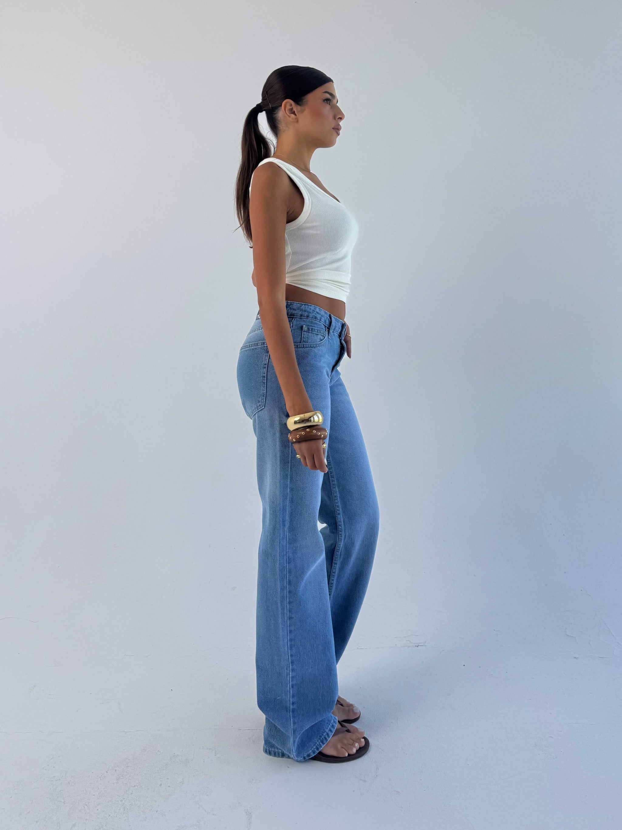Straight Low waist Marine Blue jeans Straight CIZARO - Cizaro Jeans