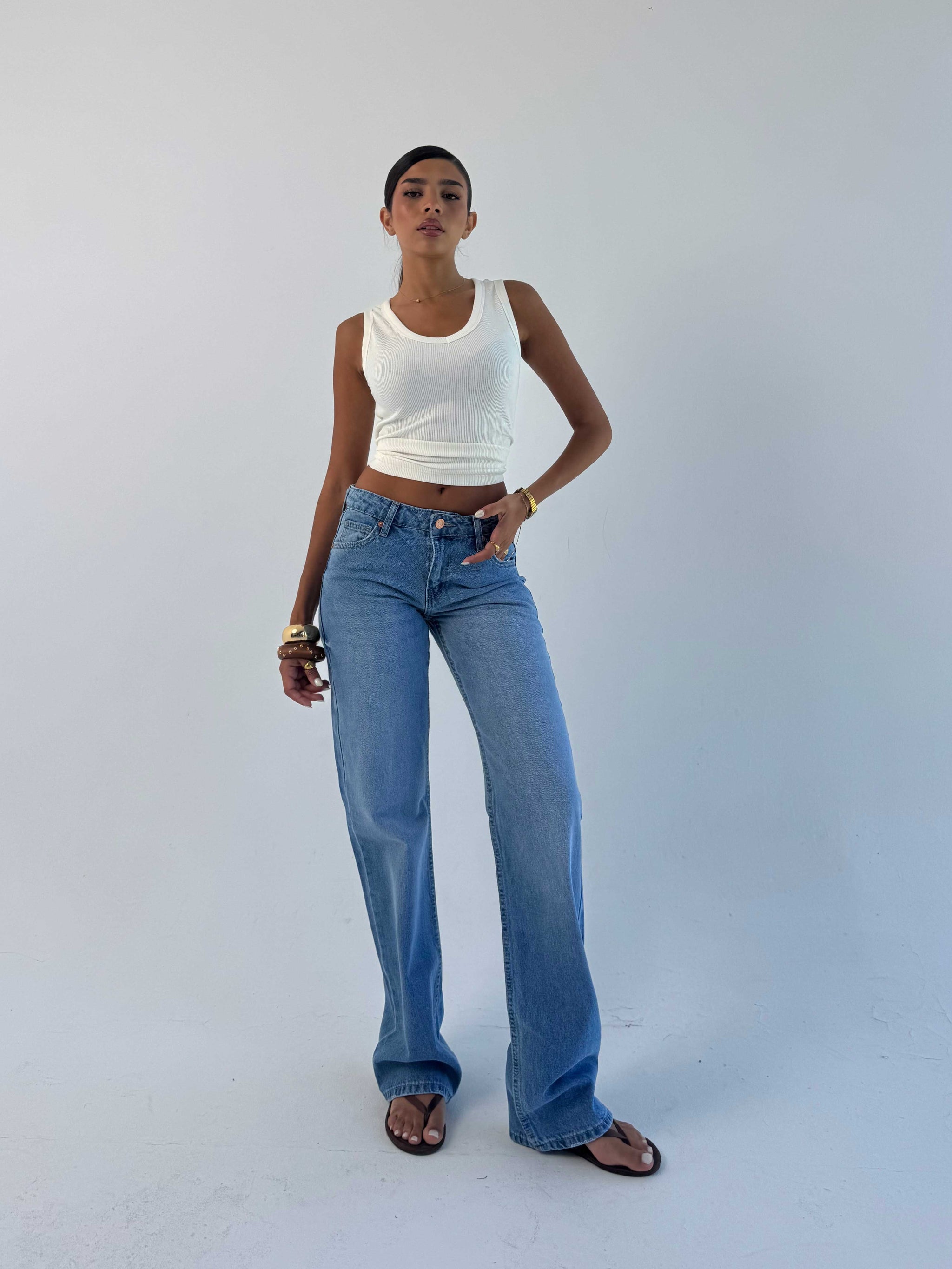 Straight Low waist Marine Blue jeans Straight CIZARO - Cizaro Jeans