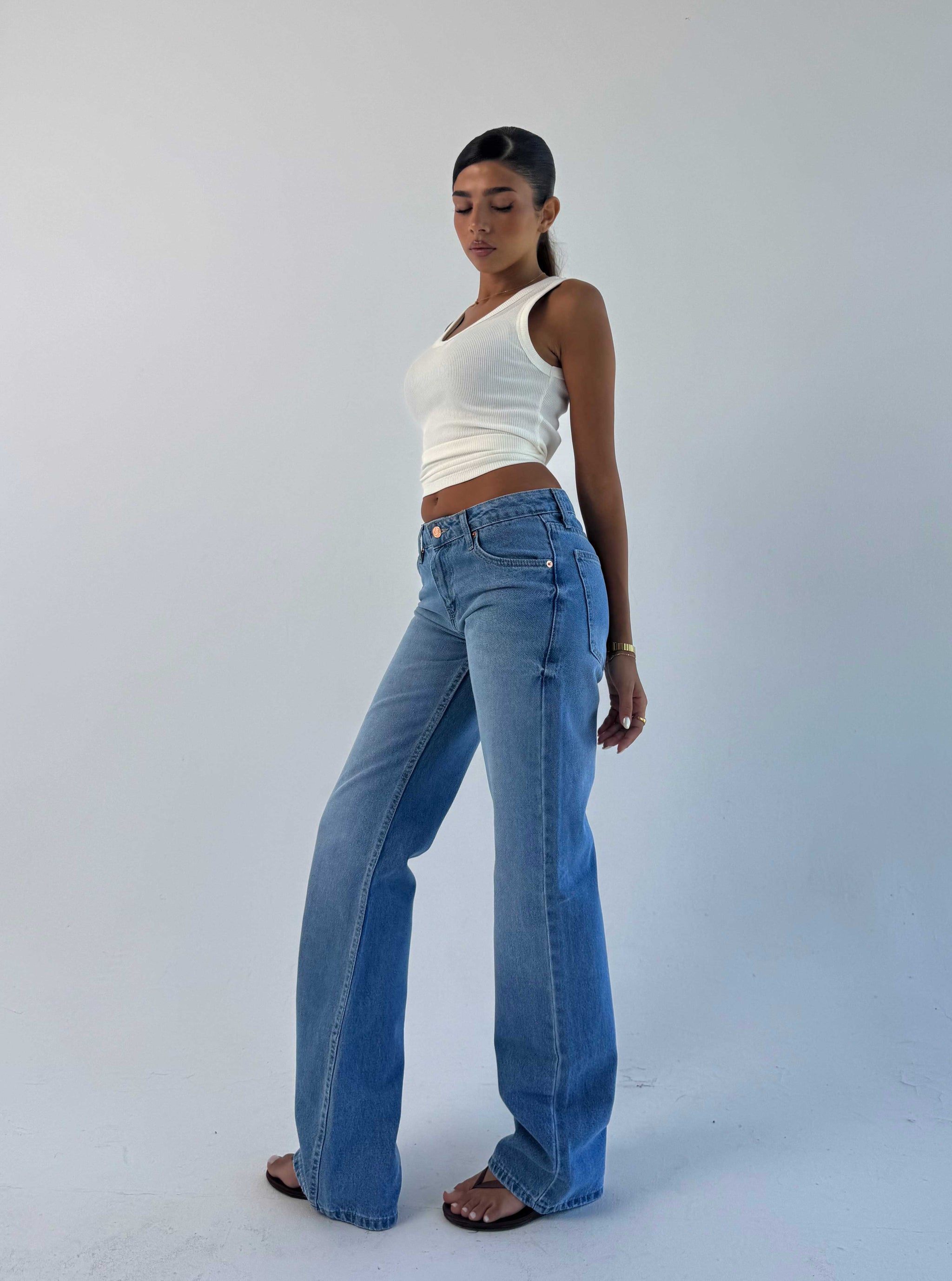 Straight Low waist Marine Blue jeans Straight CIZARO - Cizaro Jeans